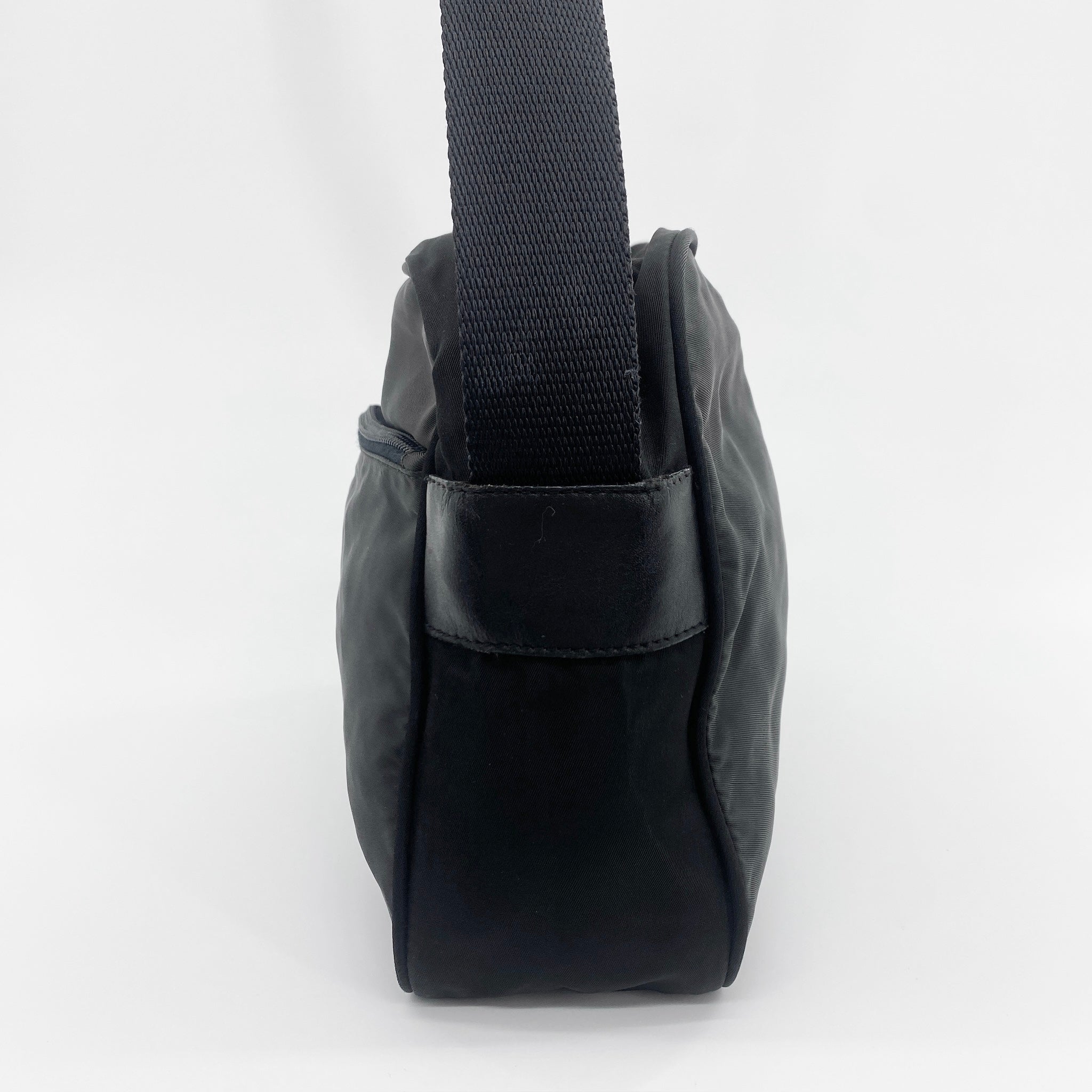 Nylon Camera Crossbody Black