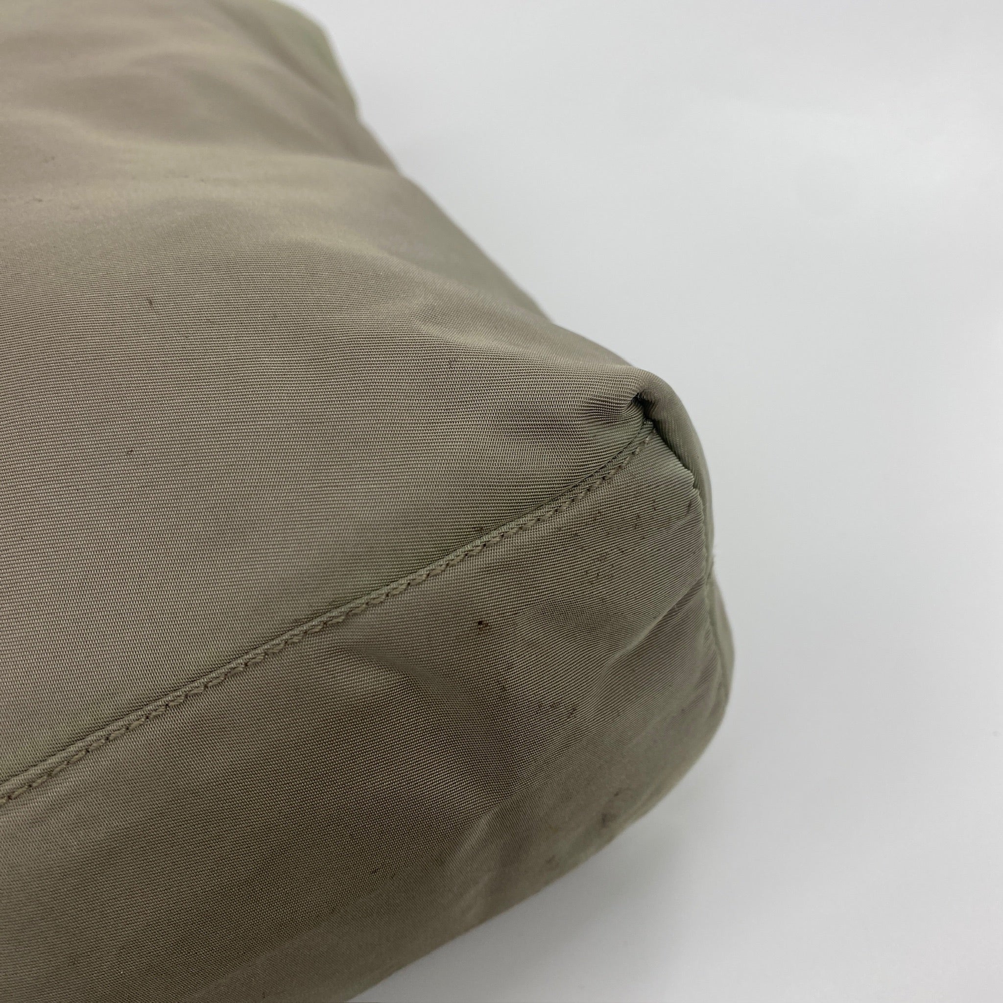 Nylon Handbag Tote Beige - Vintage Luxuries