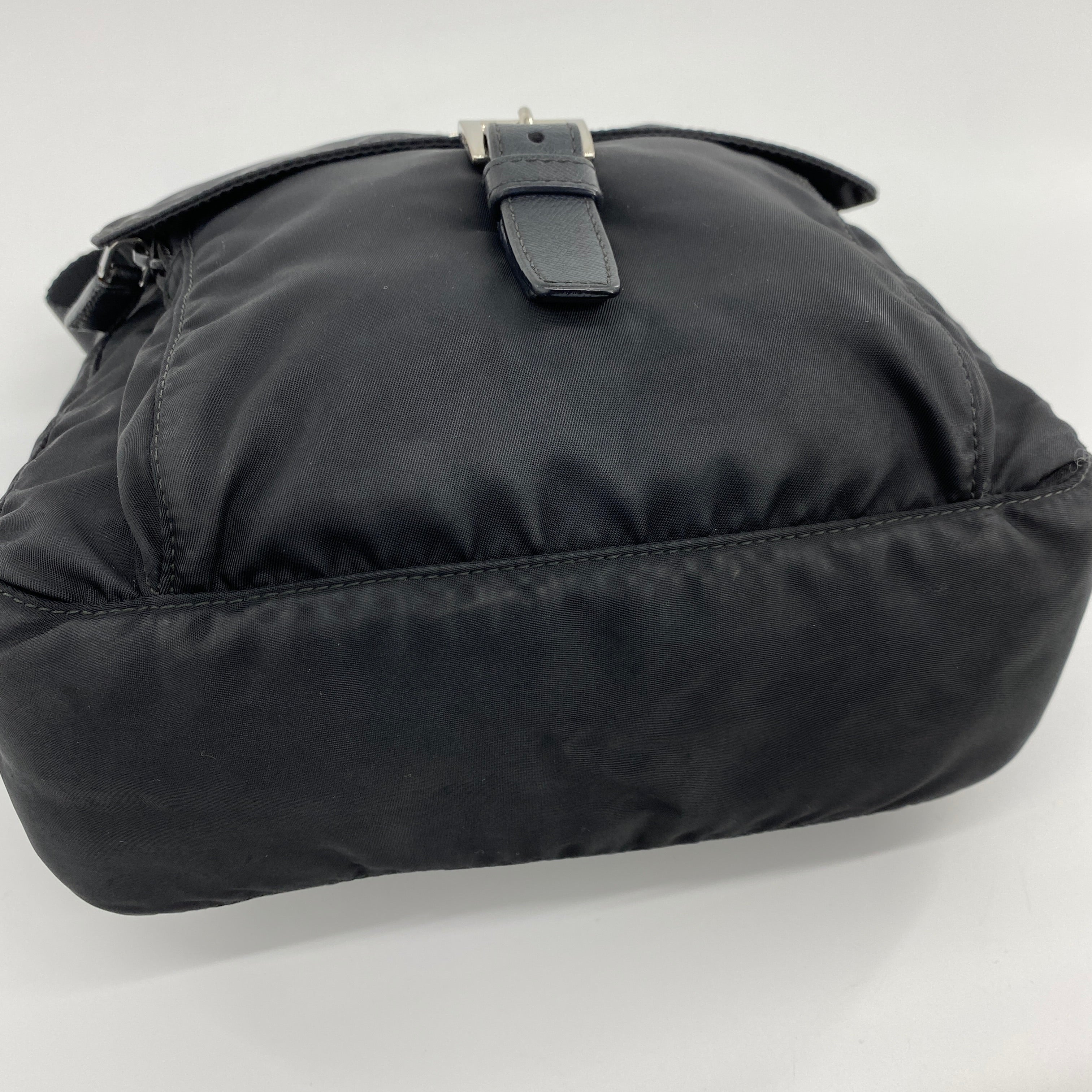 Nylon Messenger Small Crossbody Black