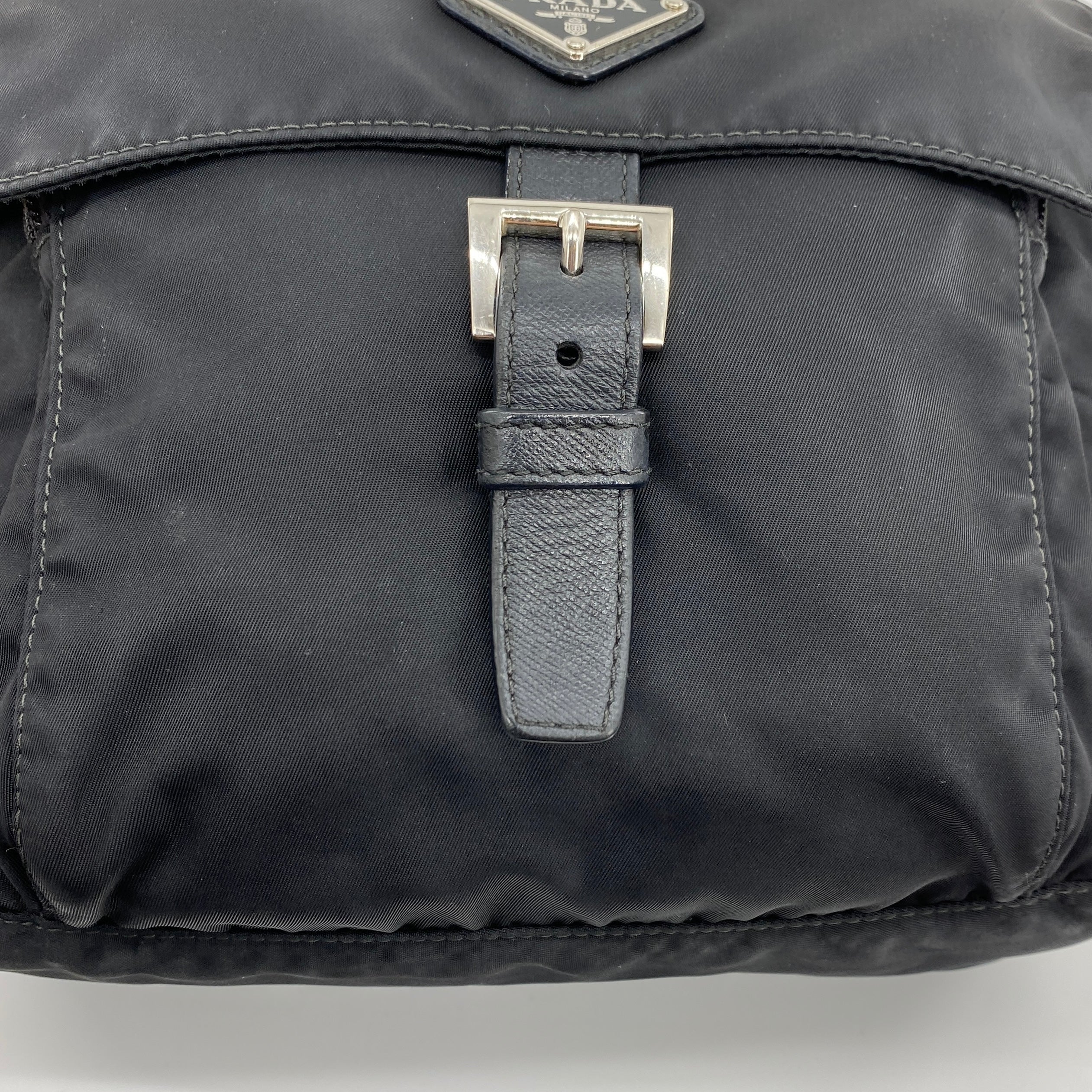 Nylon Messenger Small Crossbody Black
