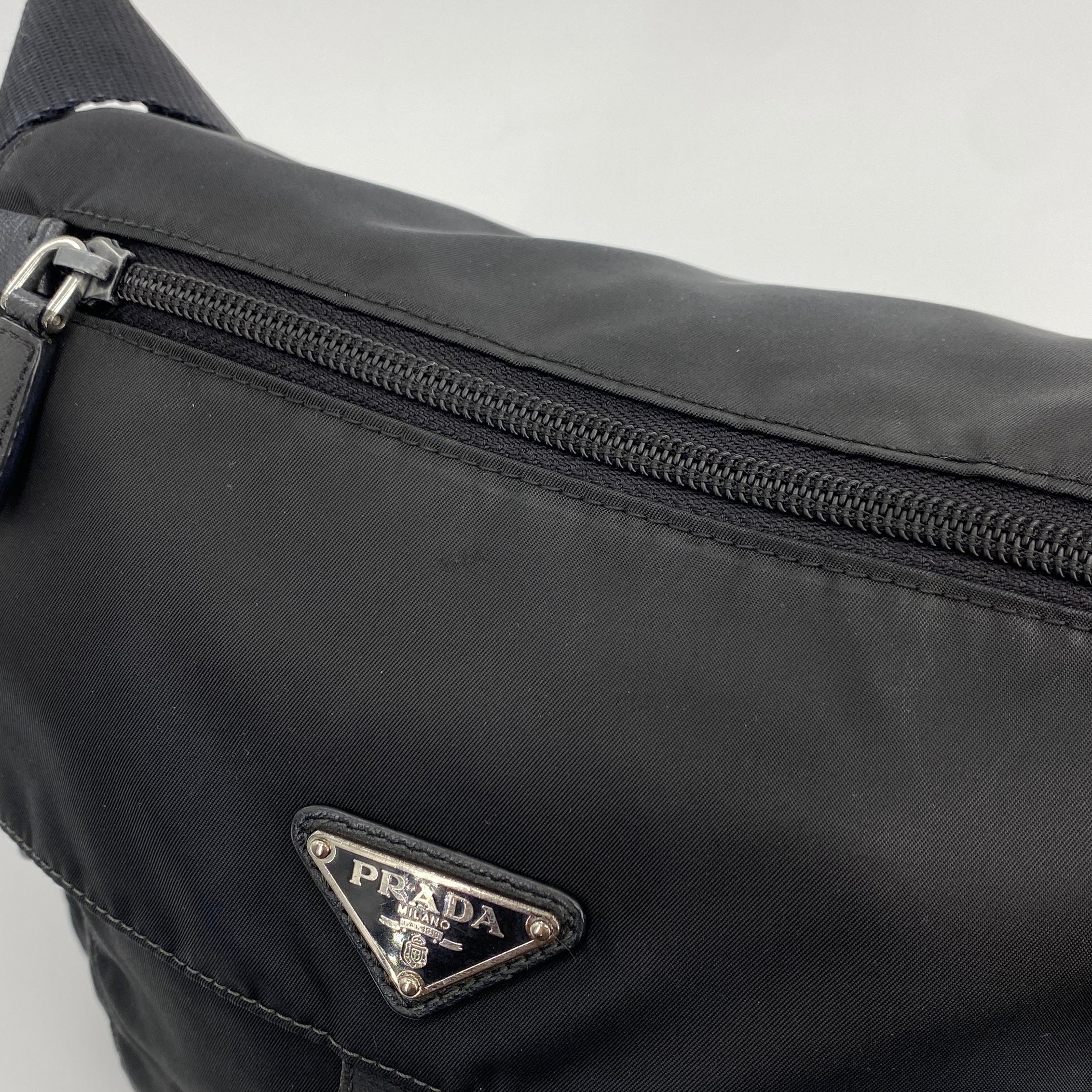Nylon Messenger Small Crossbody Black