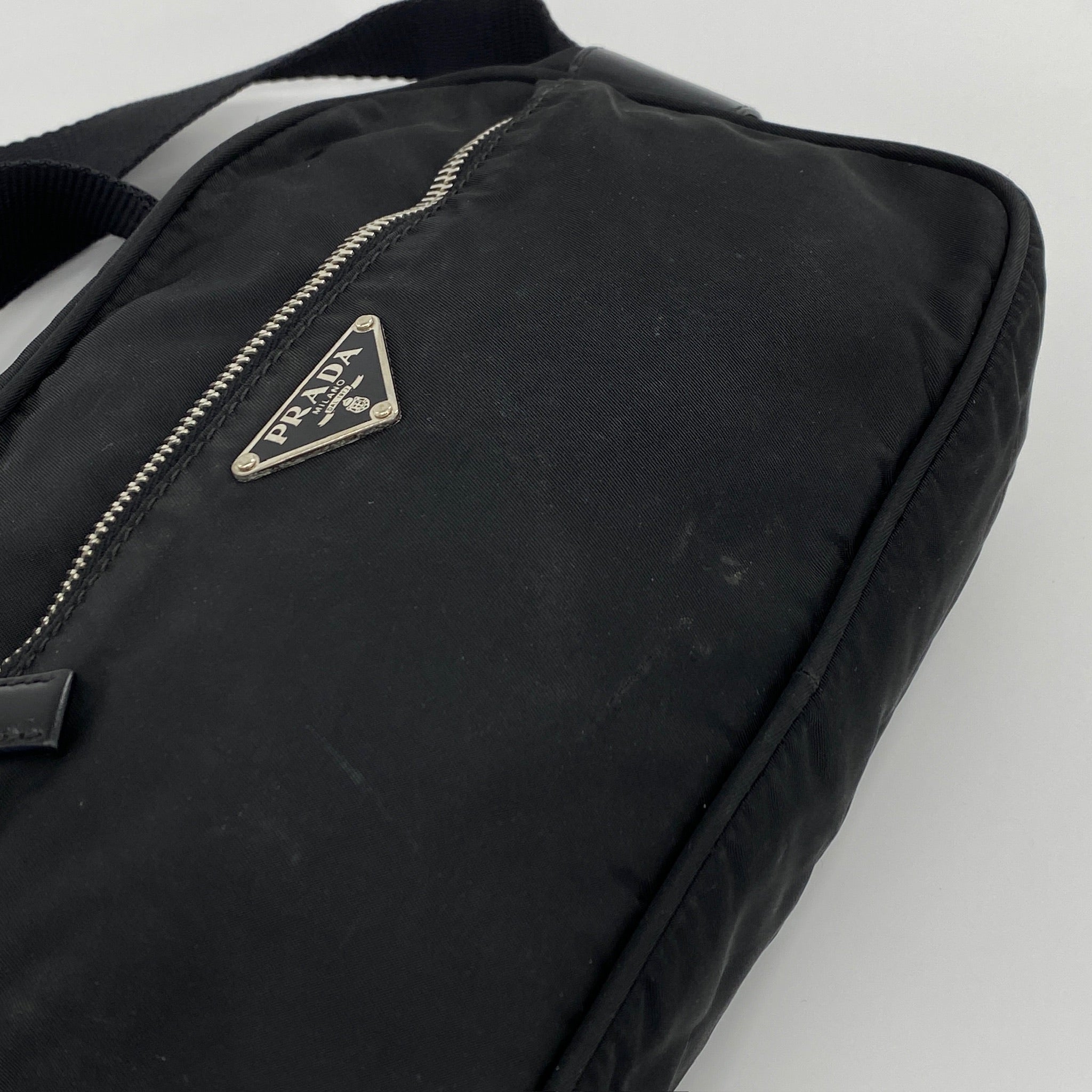 Nylon Camera Crossbody Small Black
