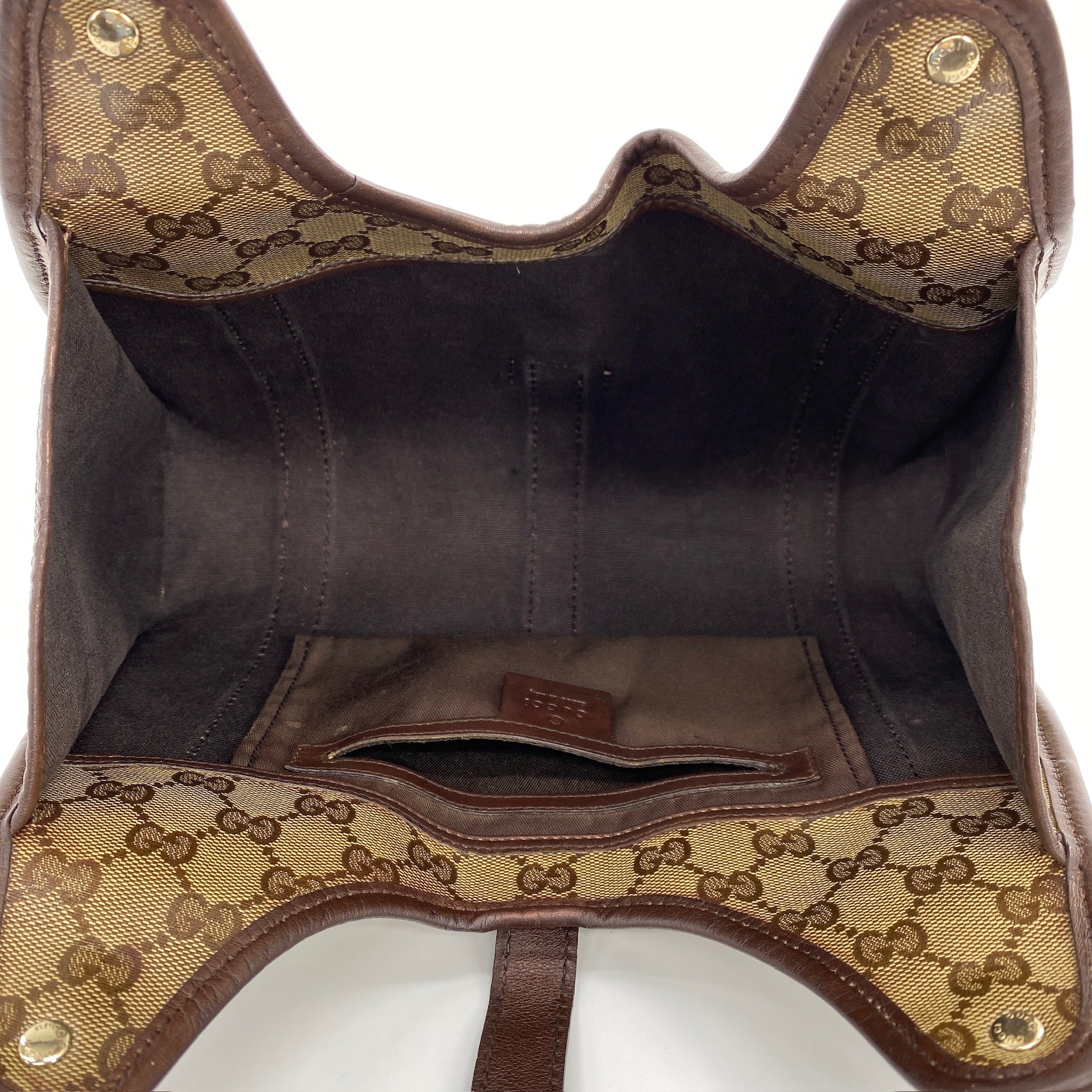 Monogram Jackie Shoulder Bag Beige Brown