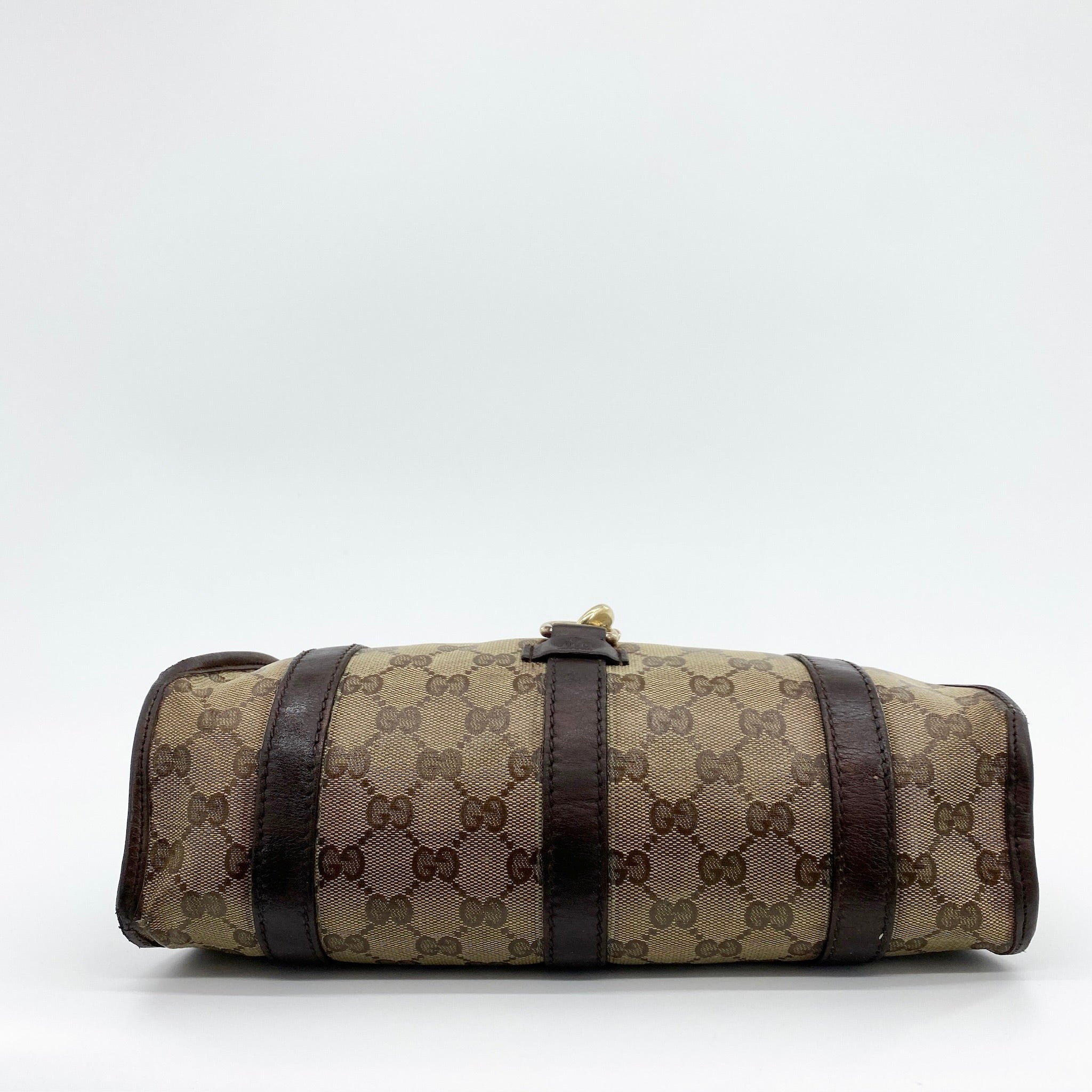 Monogram Jackie Shoulder Bag Beige Brown