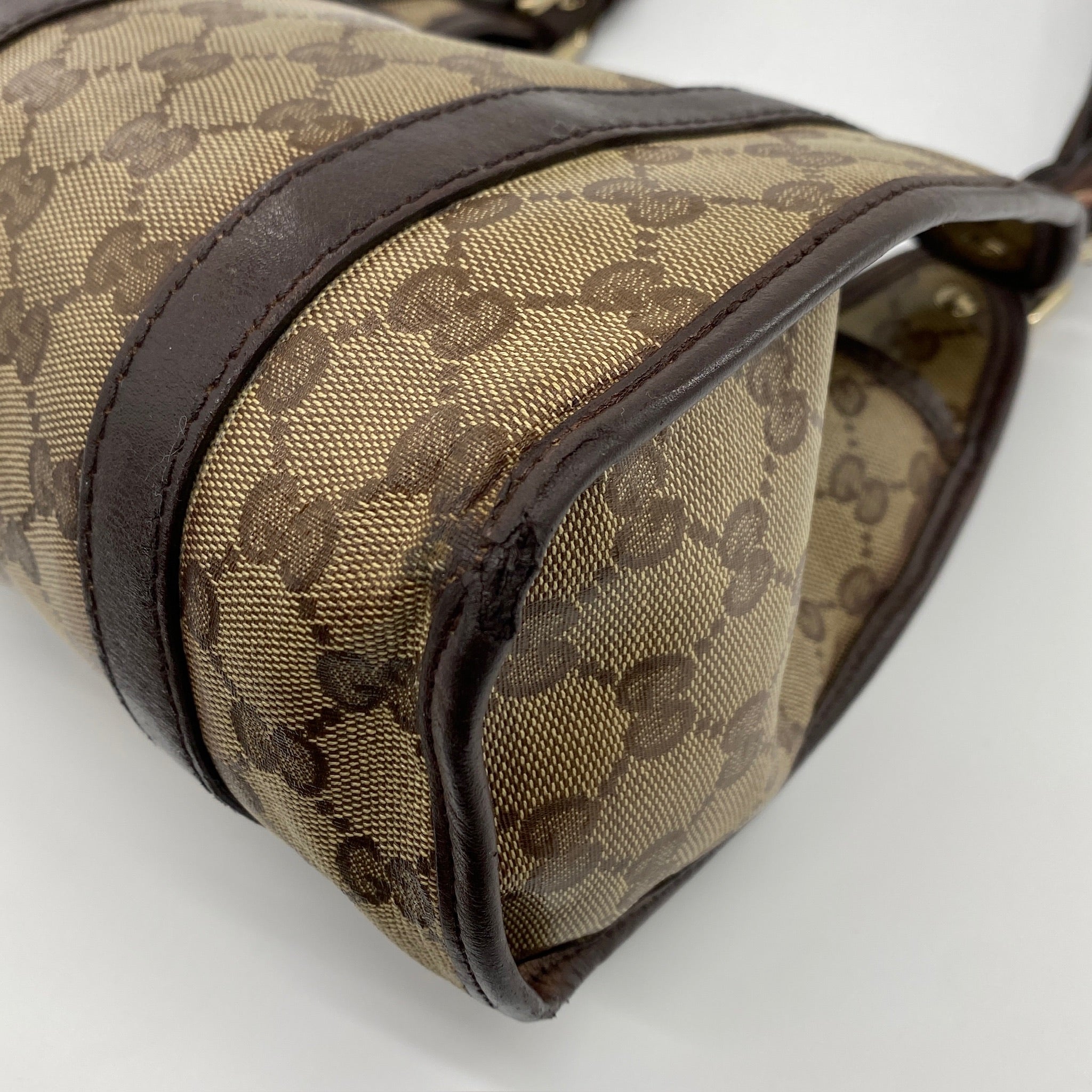 Monogram Jackie Shoulder Bag Beige Brown