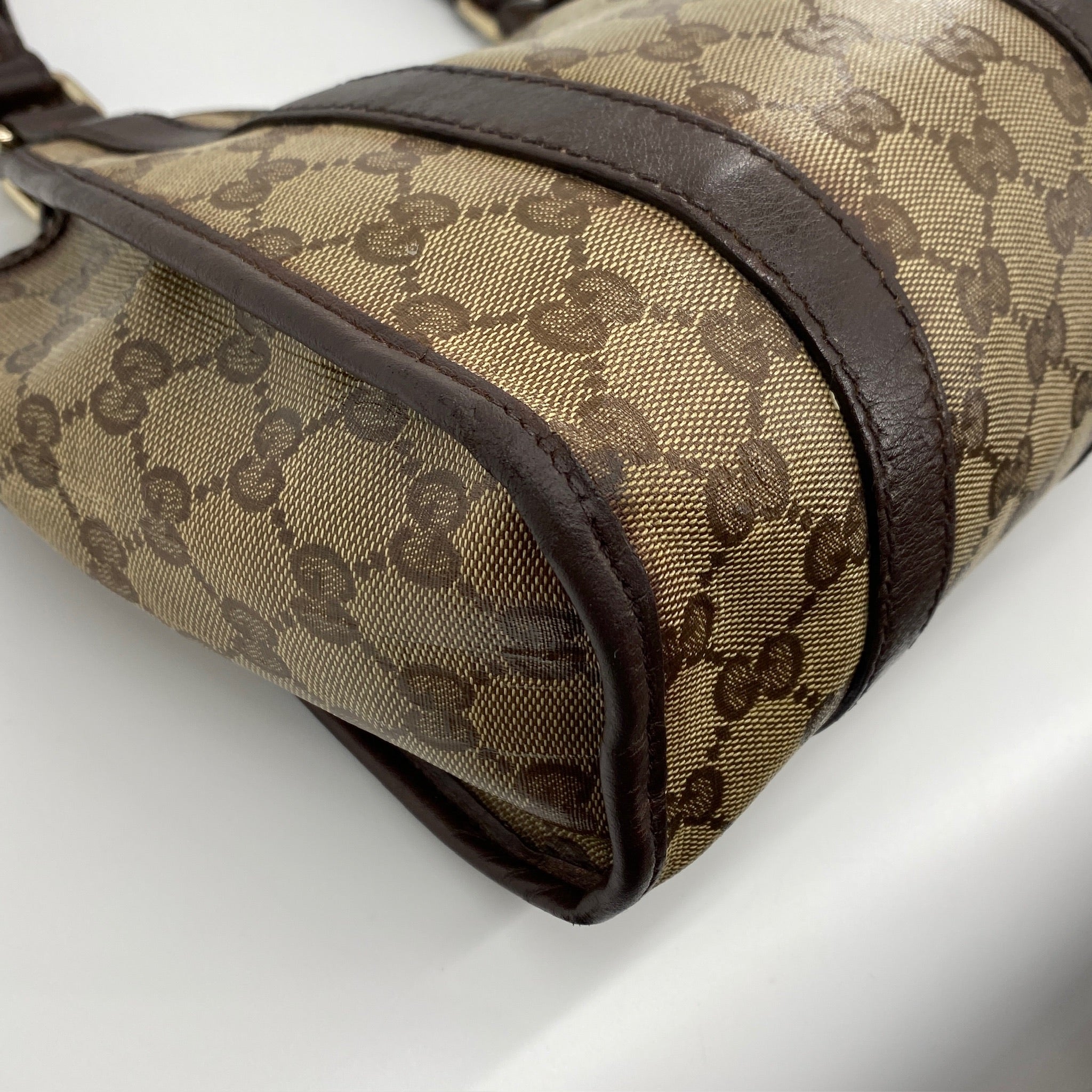 Monogram Jackie Shoulder Bag Beige Brown