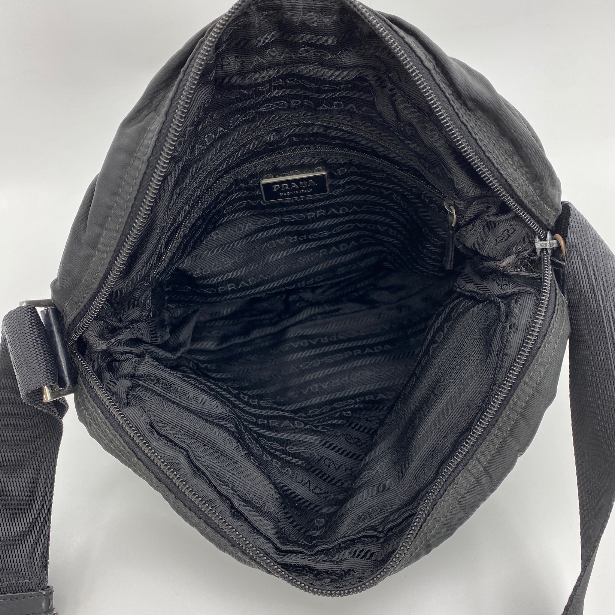Nylon Camera Crossbody Black