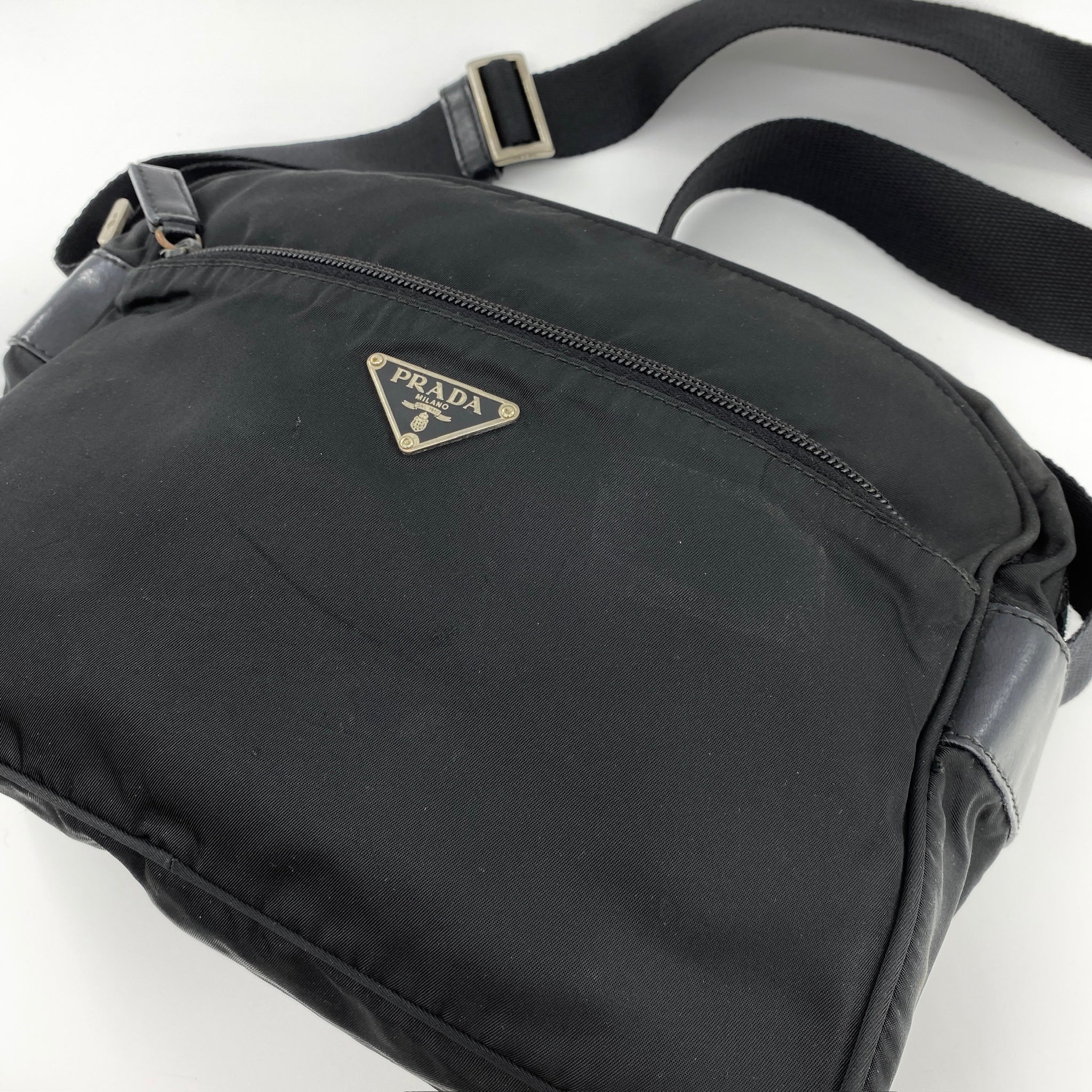 Nylon Camera Crossbody Black