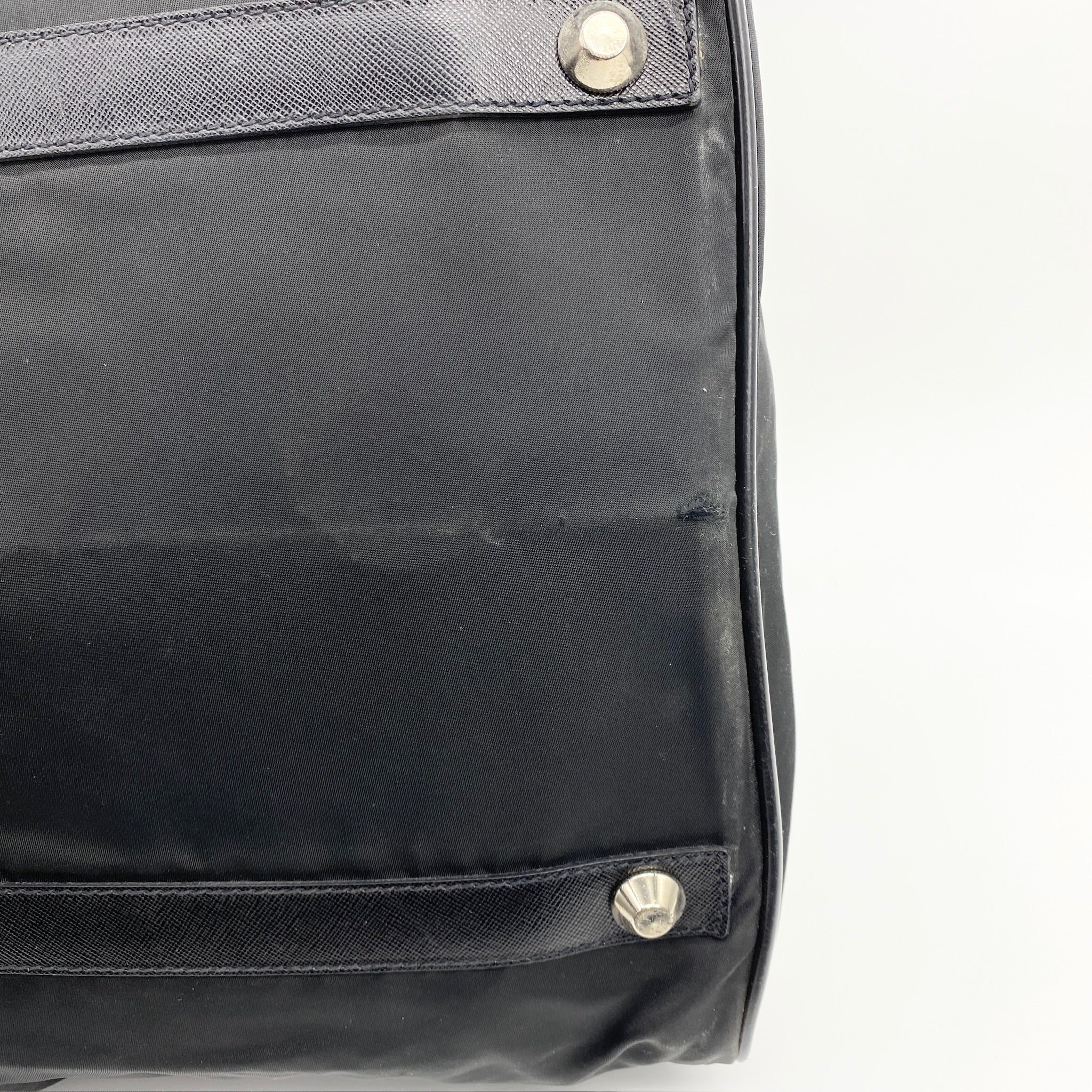 Nylon Boston Travel Bag Black