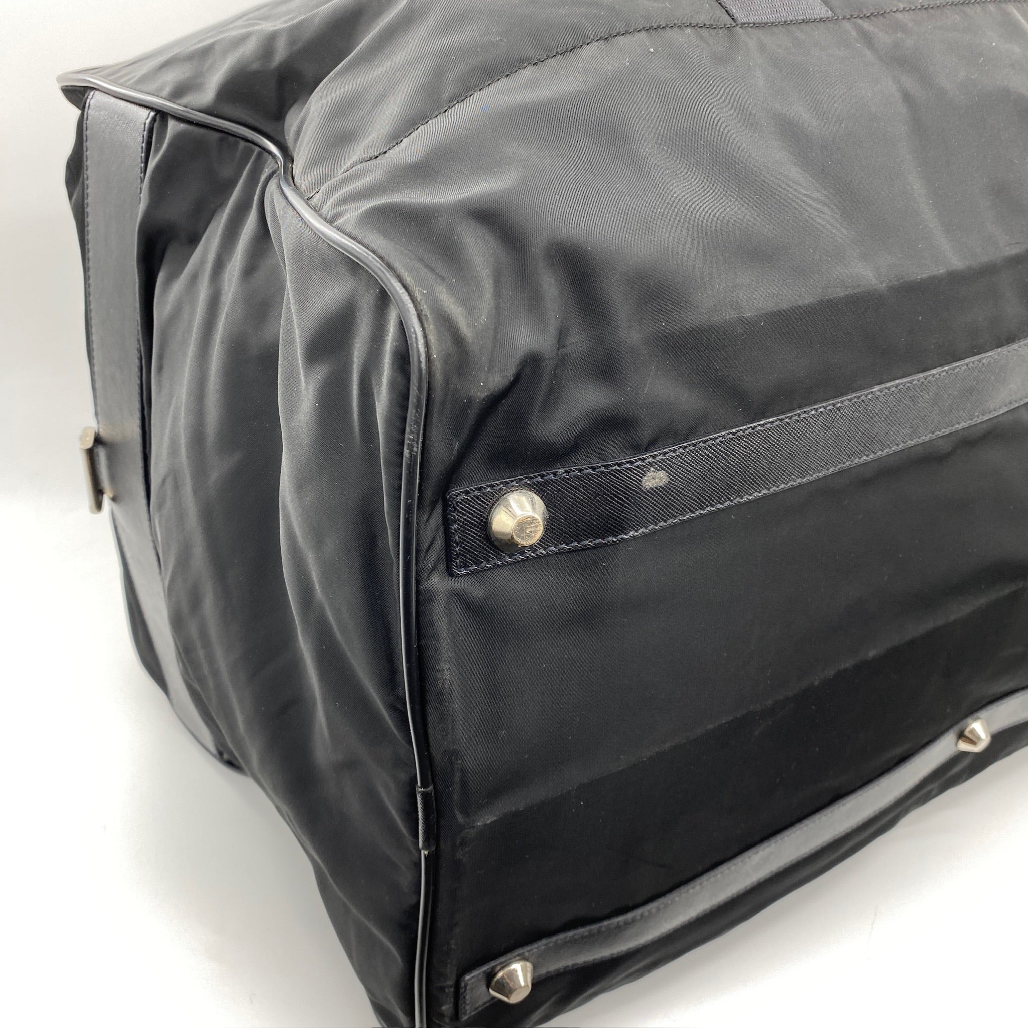 Nylon Boston Travel Bag Black