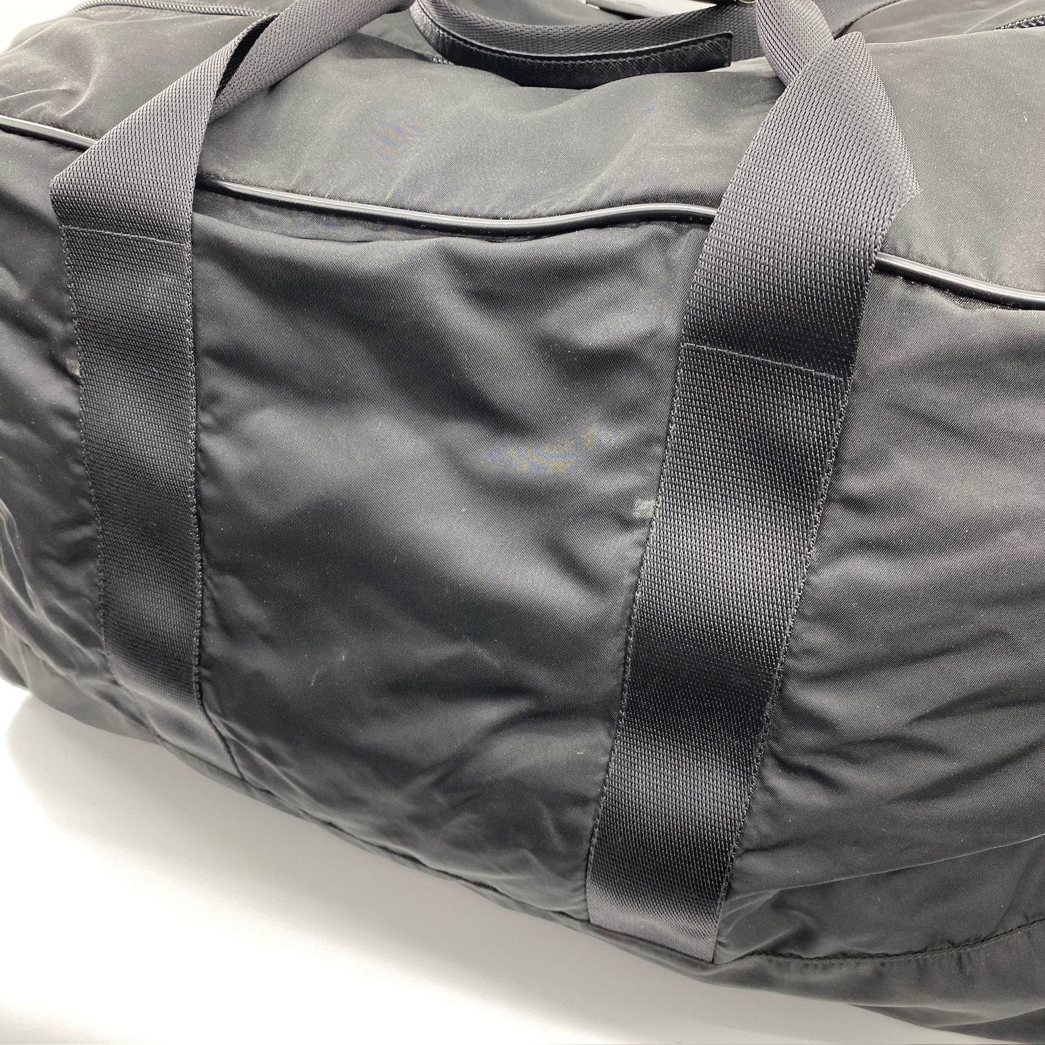 Nylon Boston Travel Bag Black