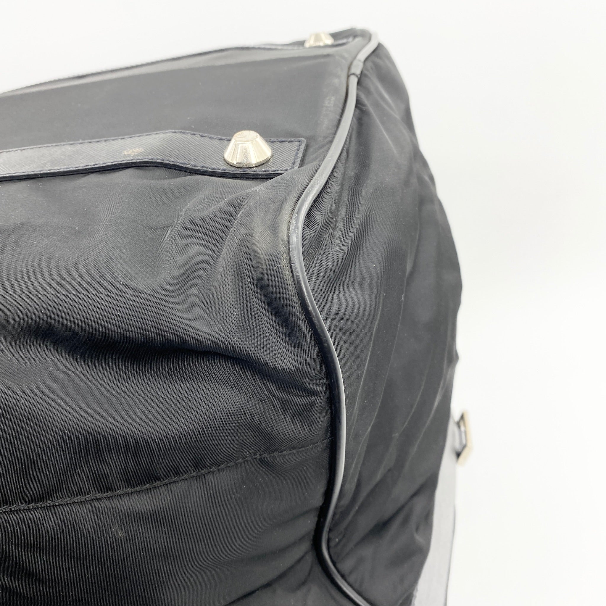 Nylon Boston Travel Bag Black