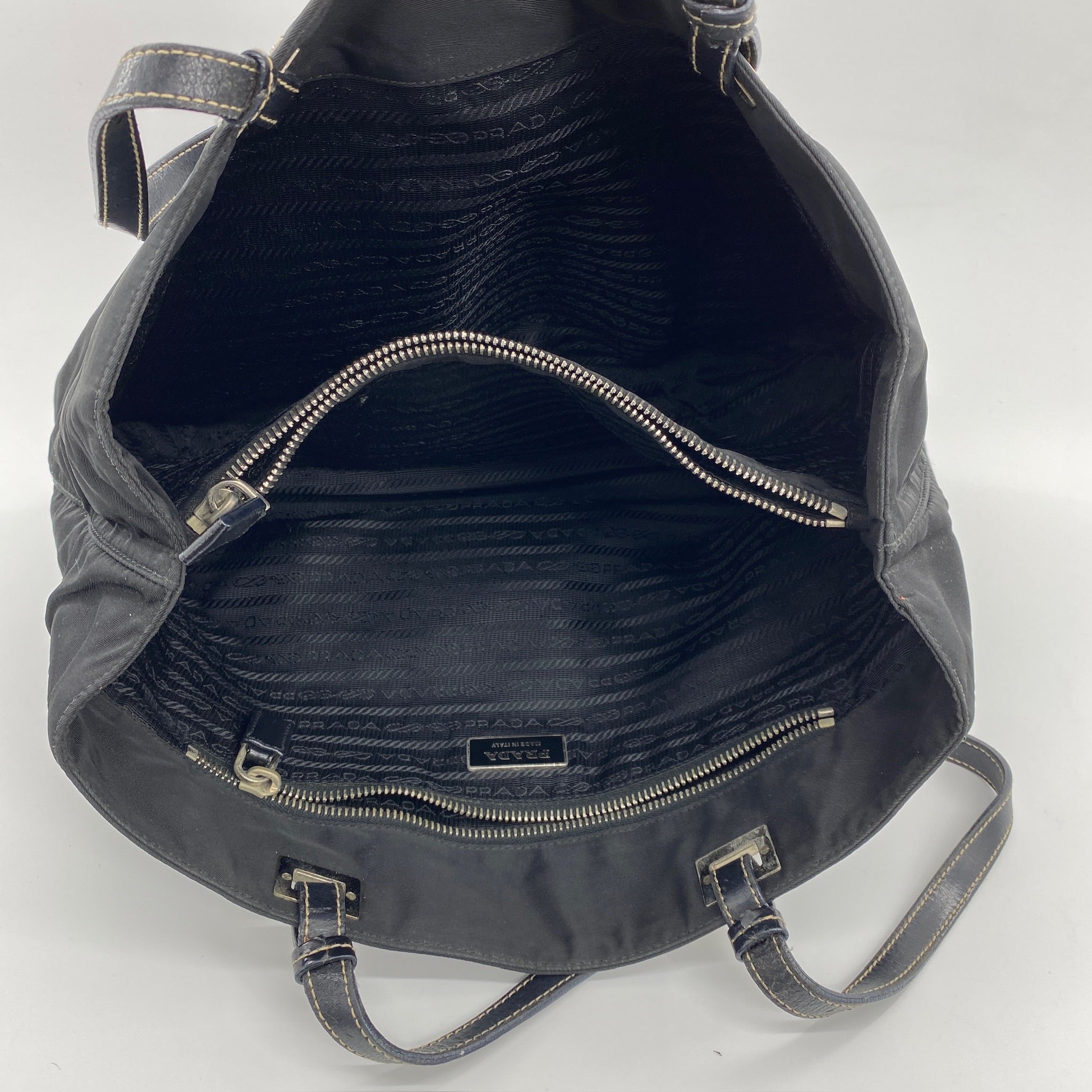 Nylon Tote Small Shoulder Bag Black