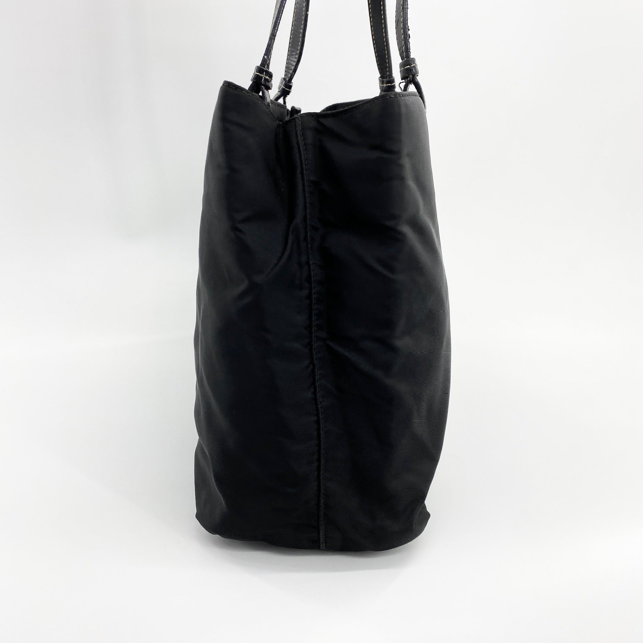 Nylon Tote Small Shoulder Bag Black
