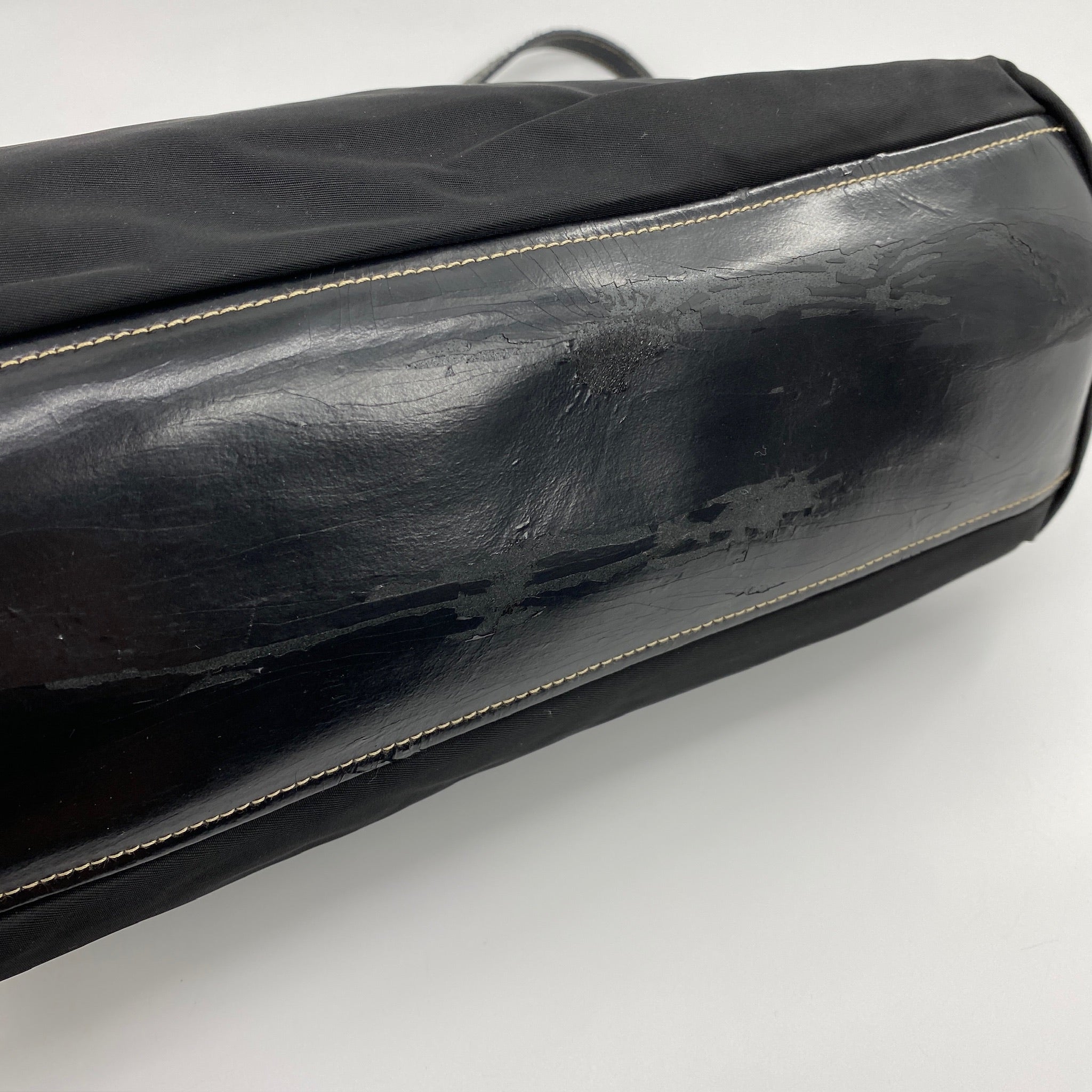 Nylon Tote Small Shoulder Bag Black