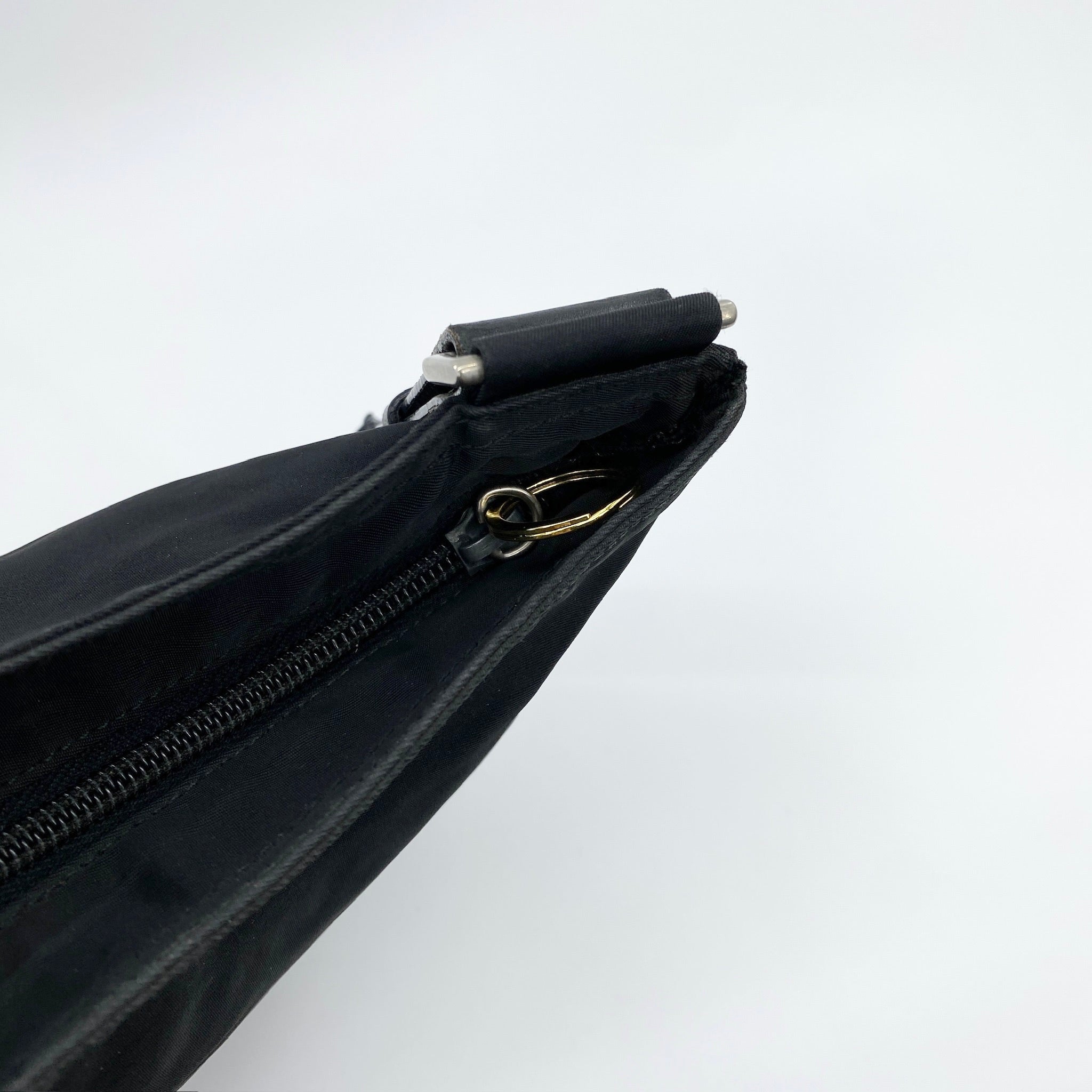 Nylon Flat Crossbody Black