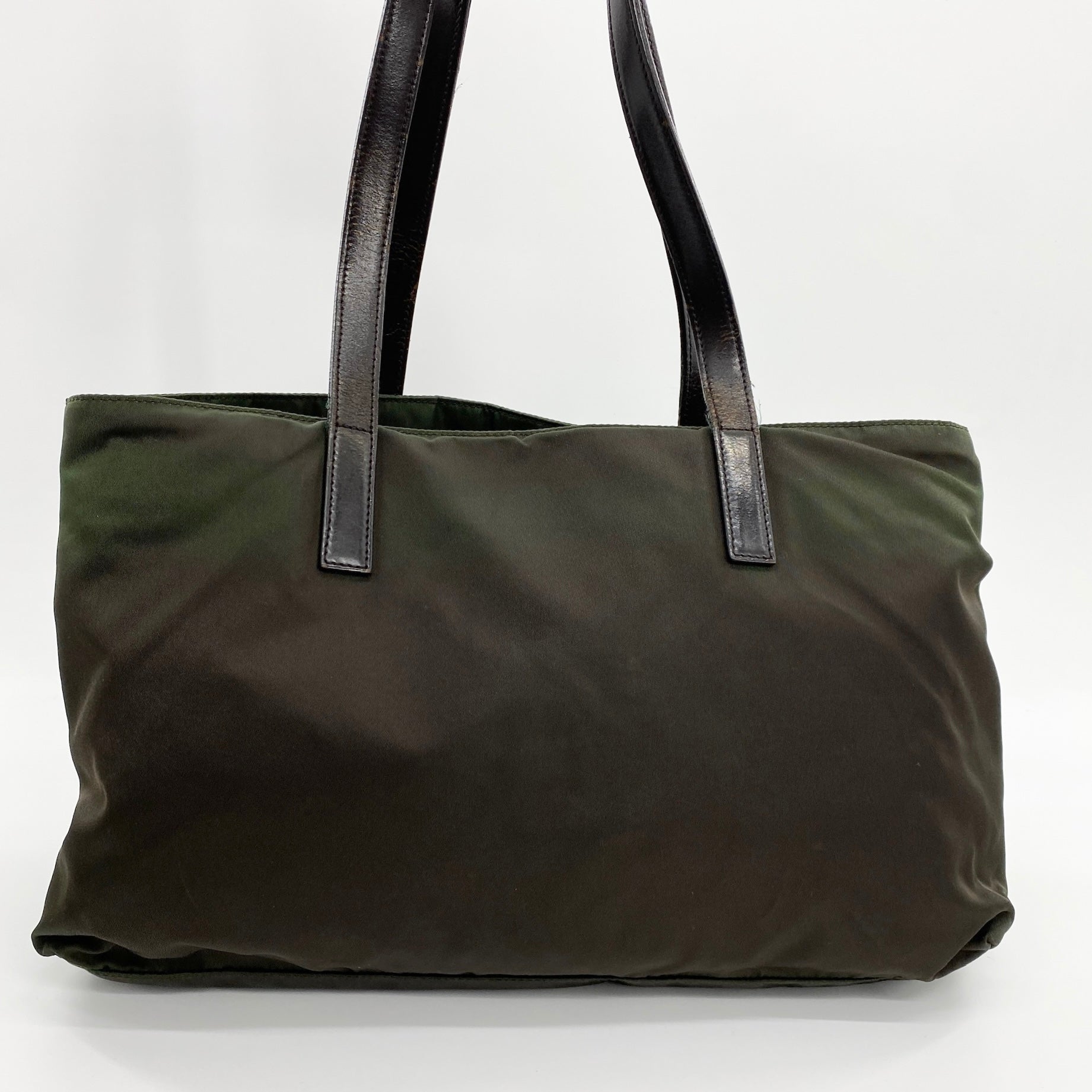 Nylon Tote Shoulder Bag Brown