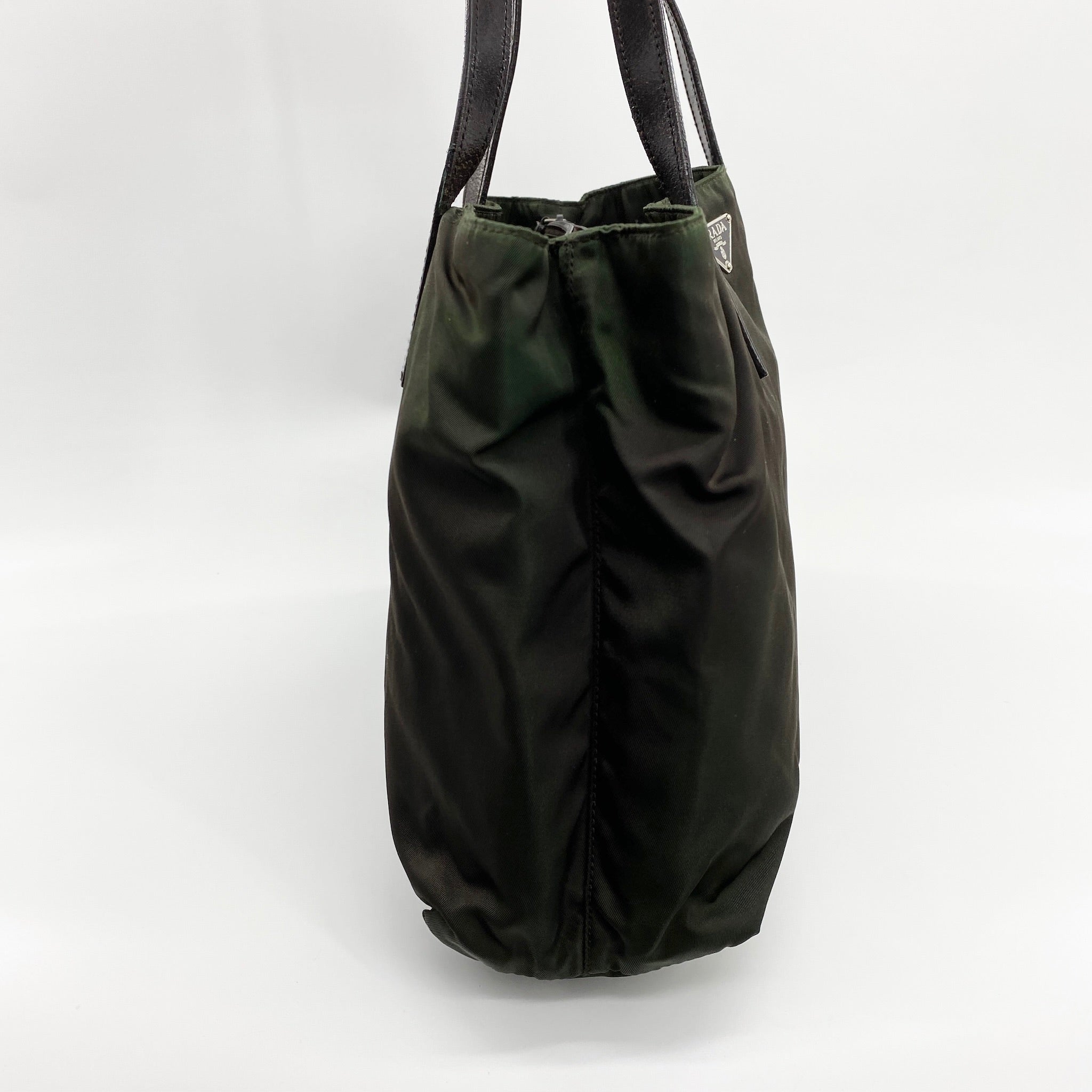 Nylon Tote Shoulder Bag Brown