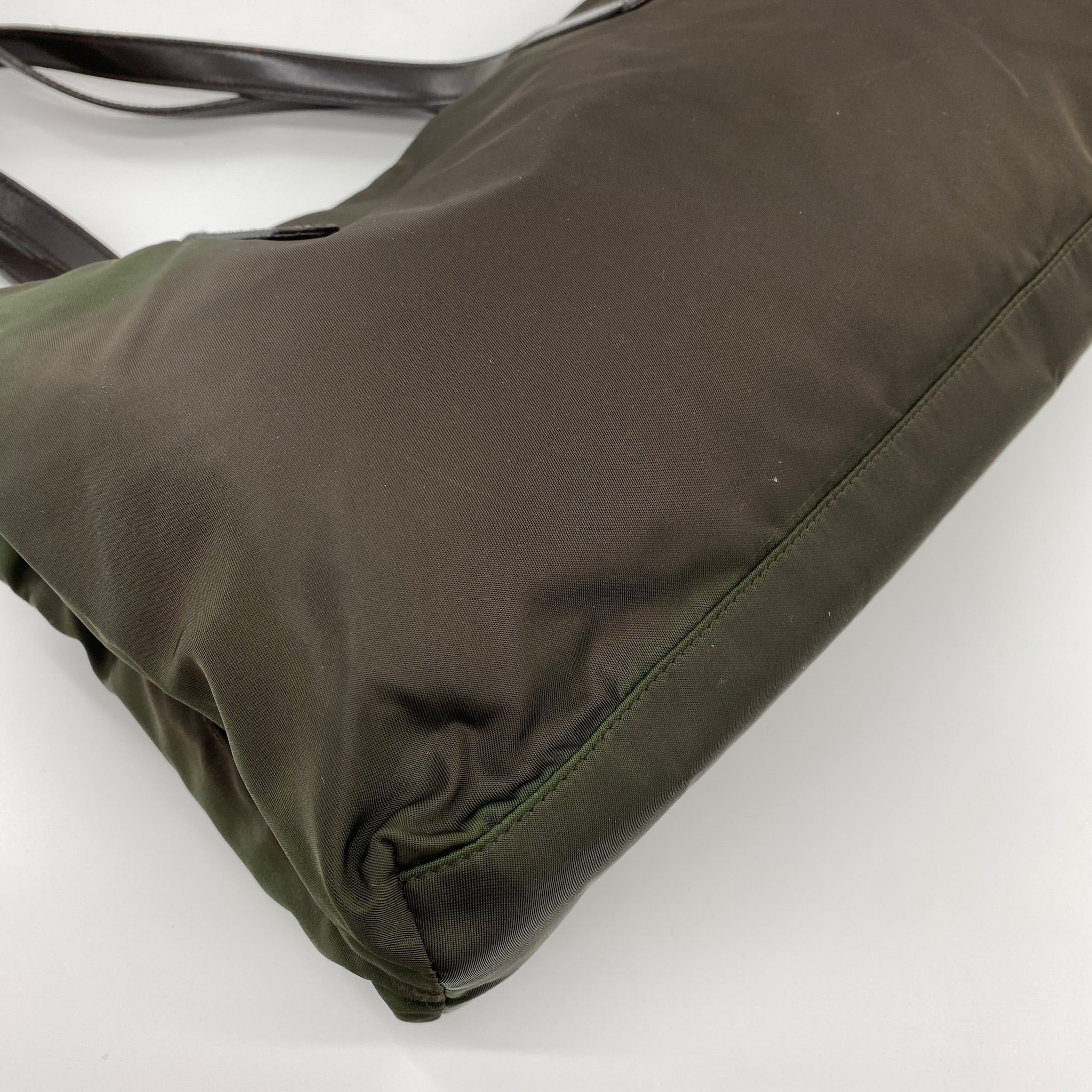 Nylon Tote Shoulder Bag Brown