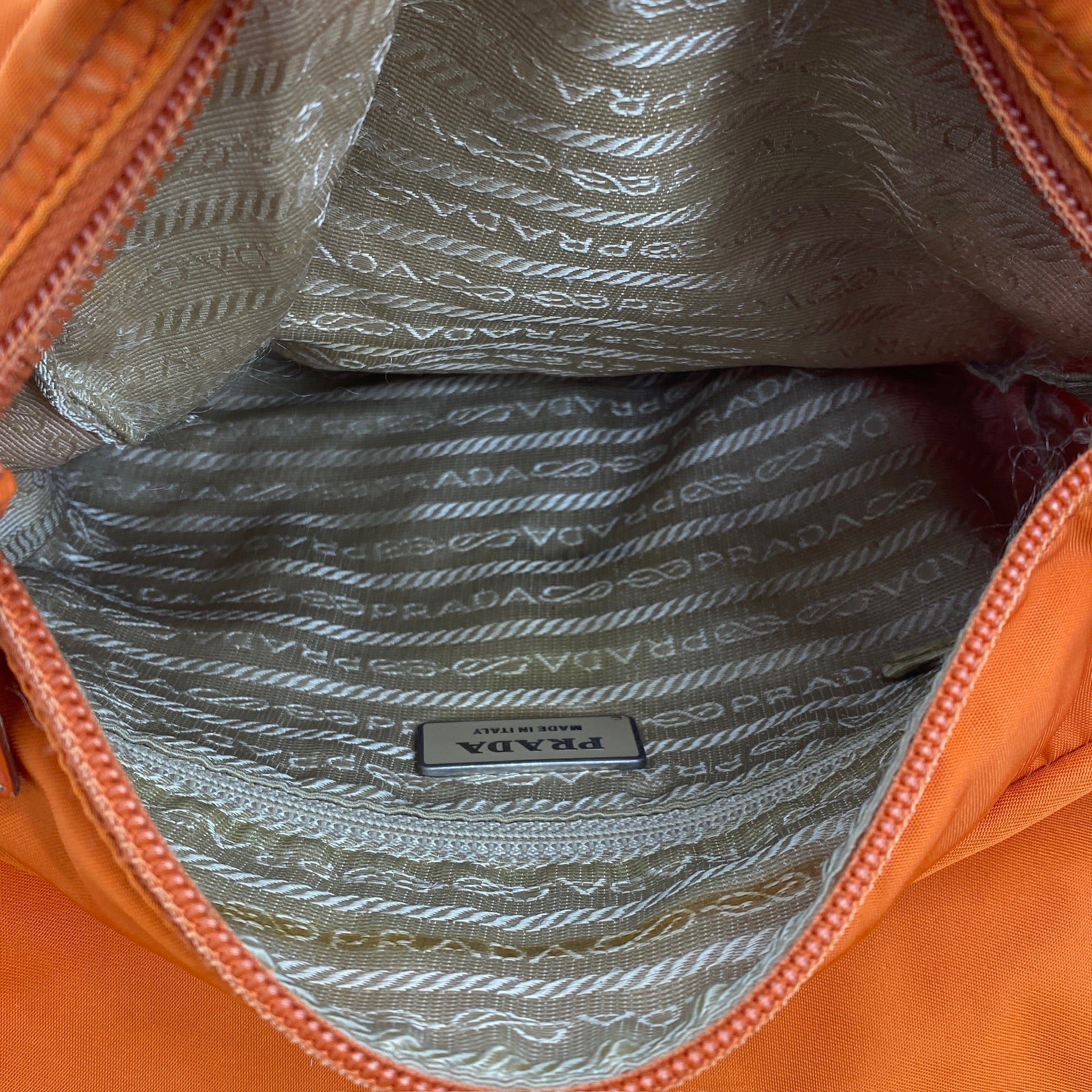 Nylon Messenger Small Crossbody Orange