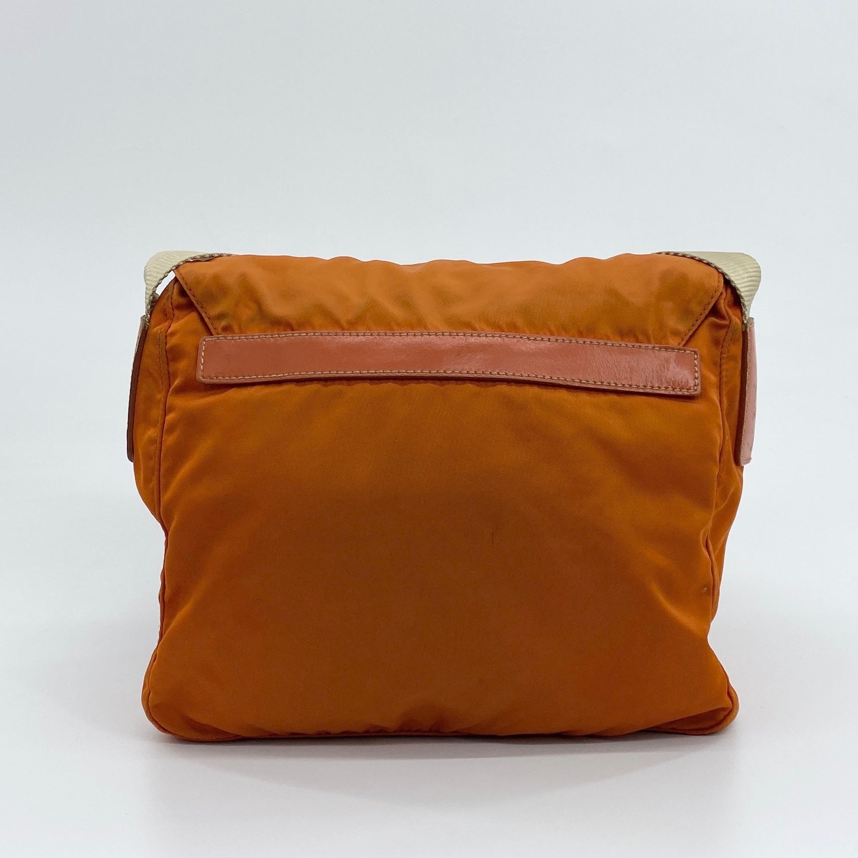 Nylon Messenger Small Crossbody Orange