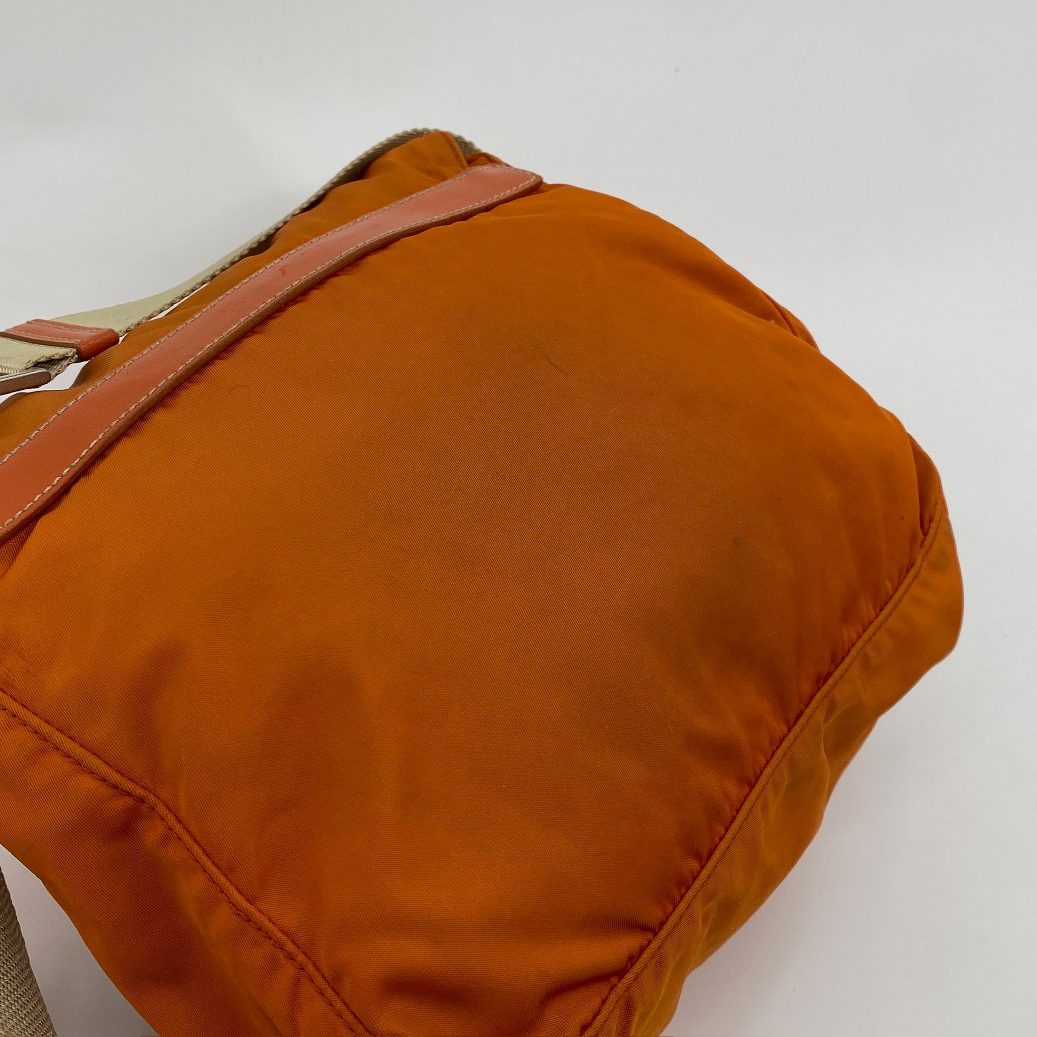 Nylon Messenger Small Crossbody Orange
