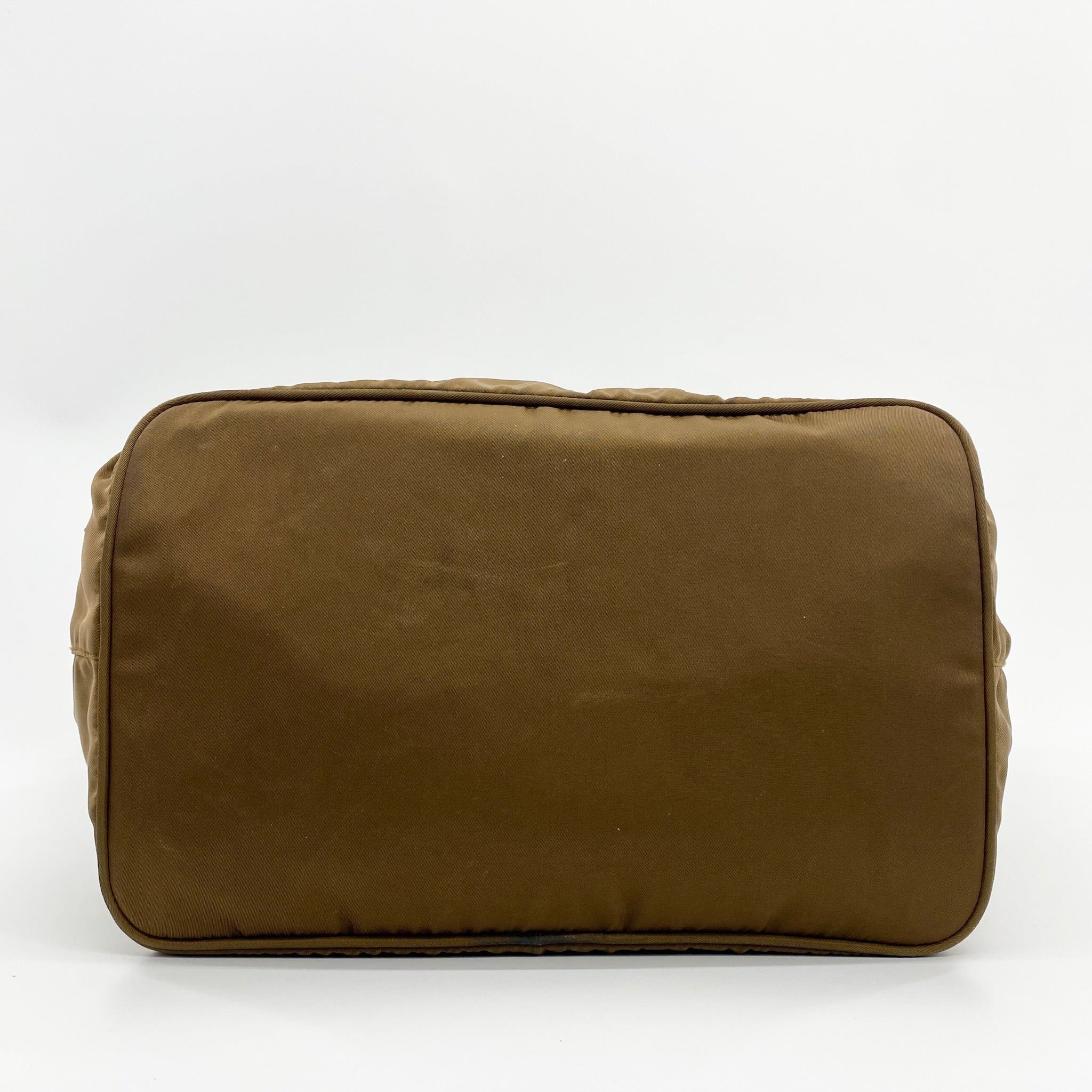 Nylon Tote Shoulder Bag Brown