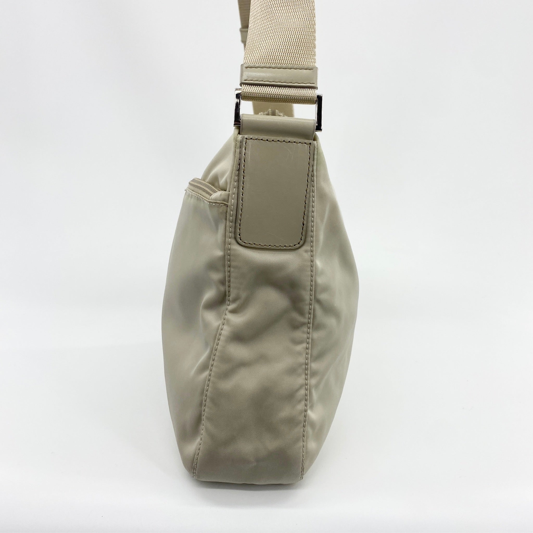Nylon Messenger Crossbody Off White - Vintage Luxuries