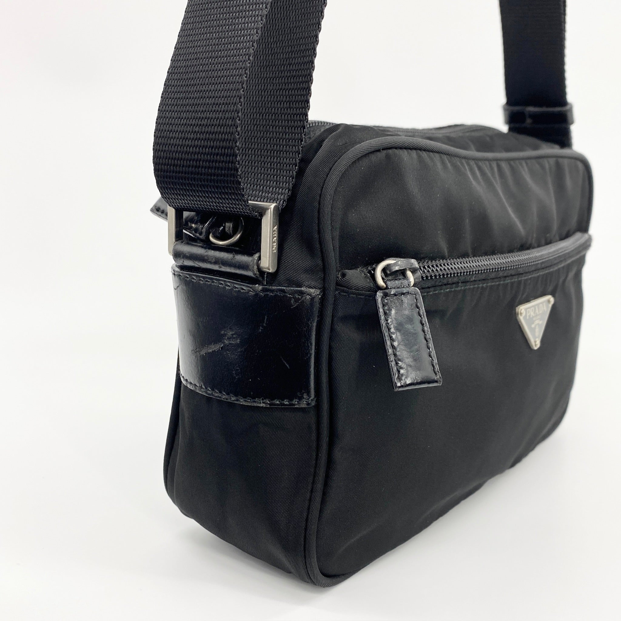 Nylon Camera Crossbody Small Black - Vintage Luxuries