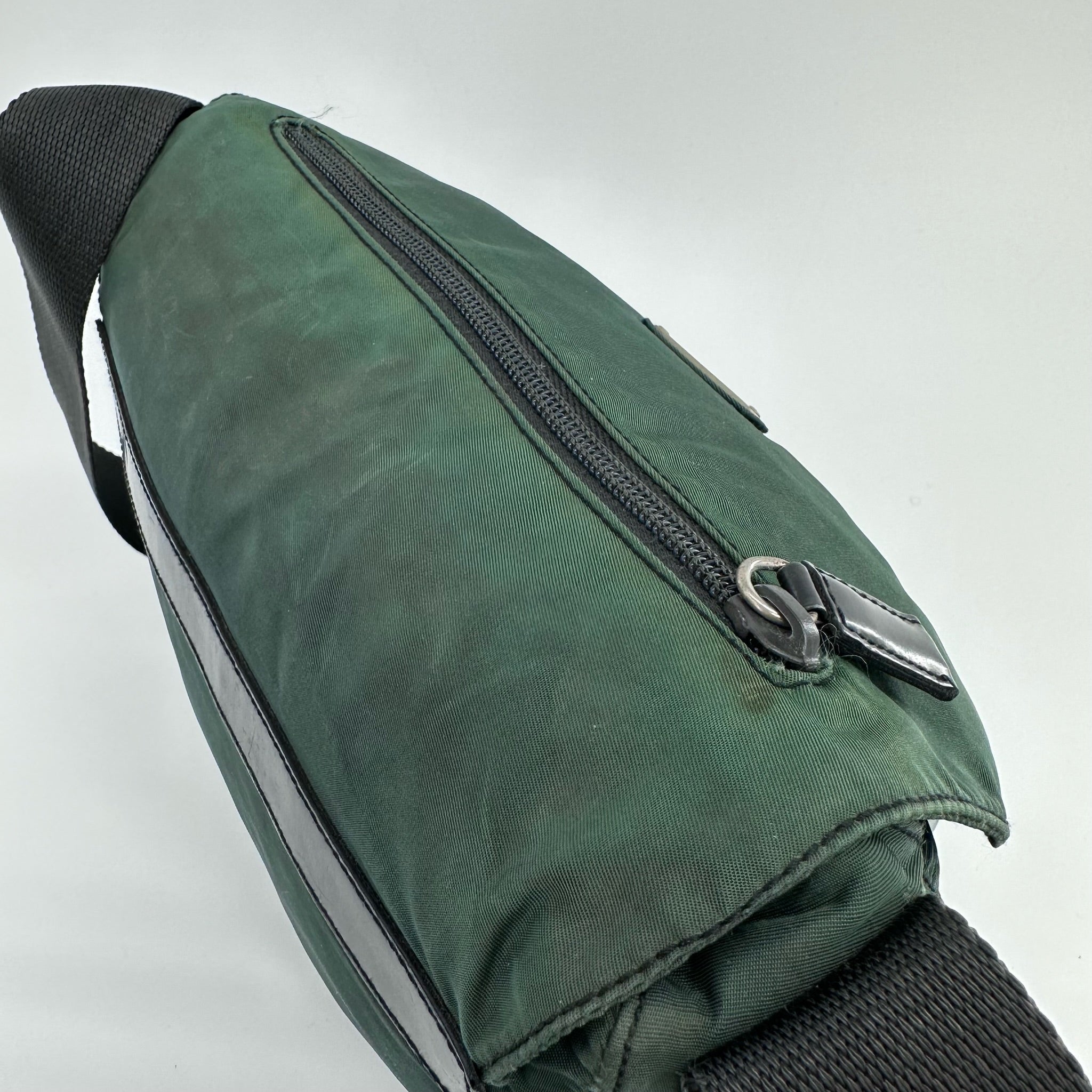 Nylon Messenger Small Crossbody Green - Vintage Luxuries