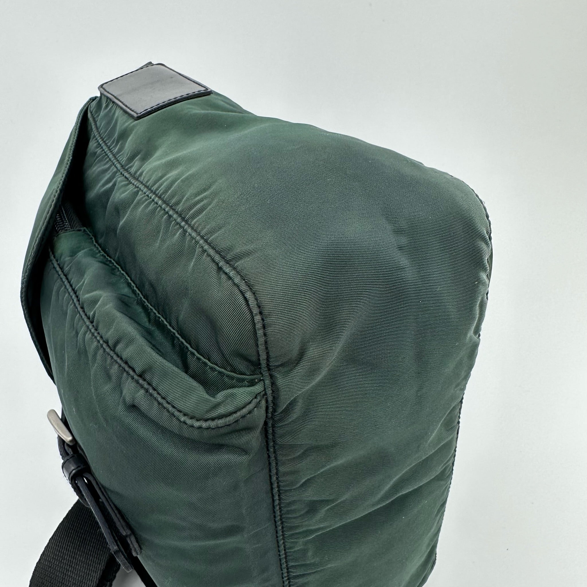 Nylon Messenger Small Crossbody Green - Vintage Luxuries