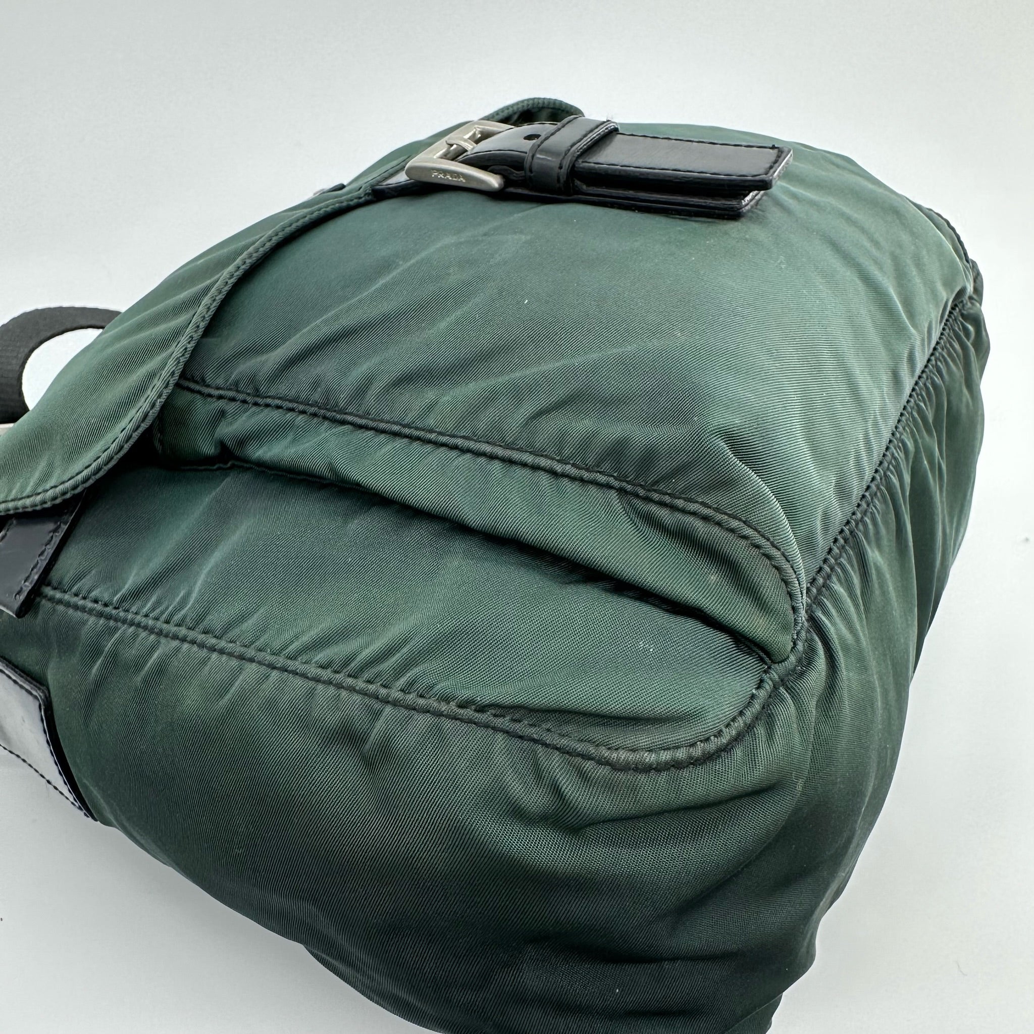 Nylon Messenger Small Crossbody Green - Vintage Luxuries
