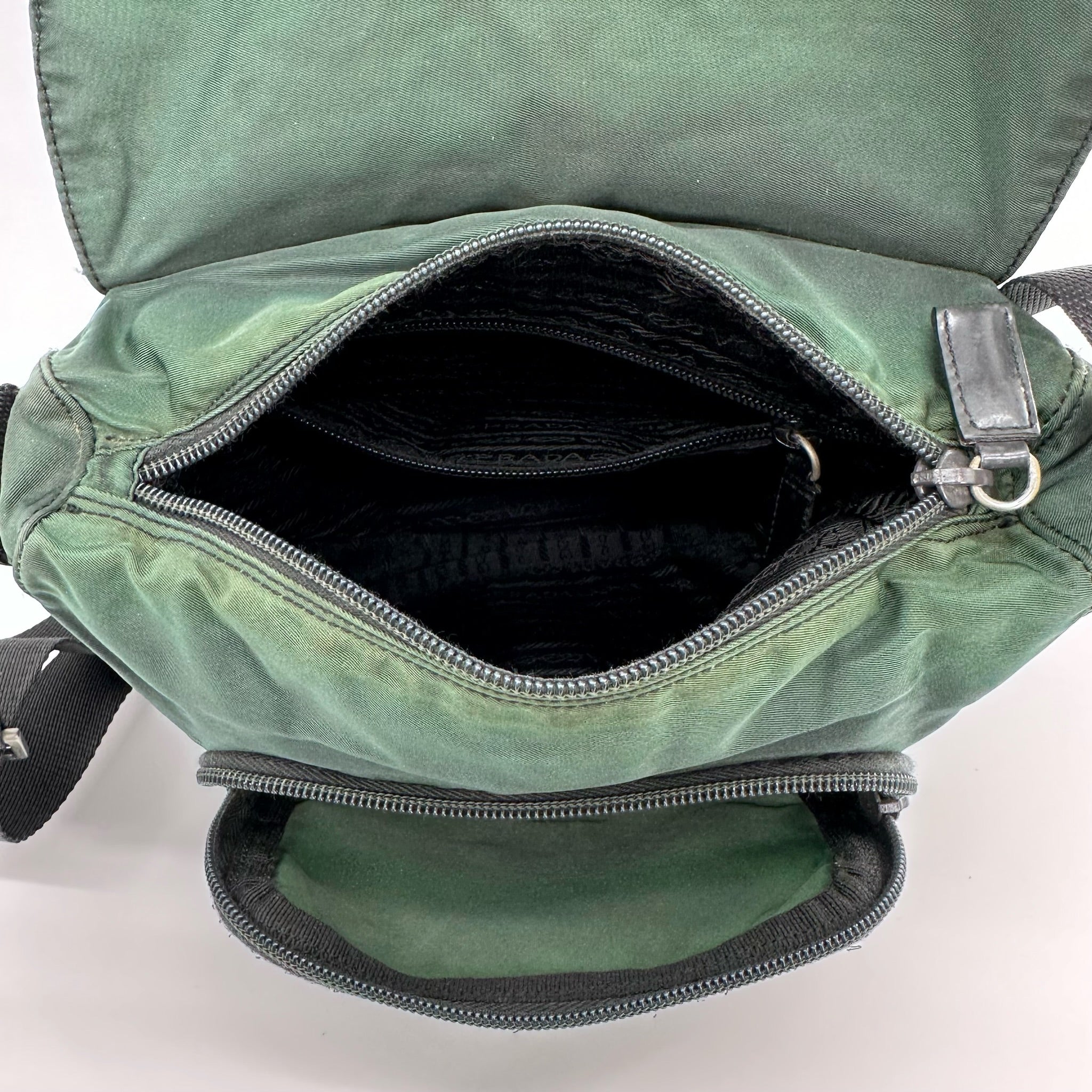 Nylon Messenger Small Crossbody Green - Vintage Luxuries