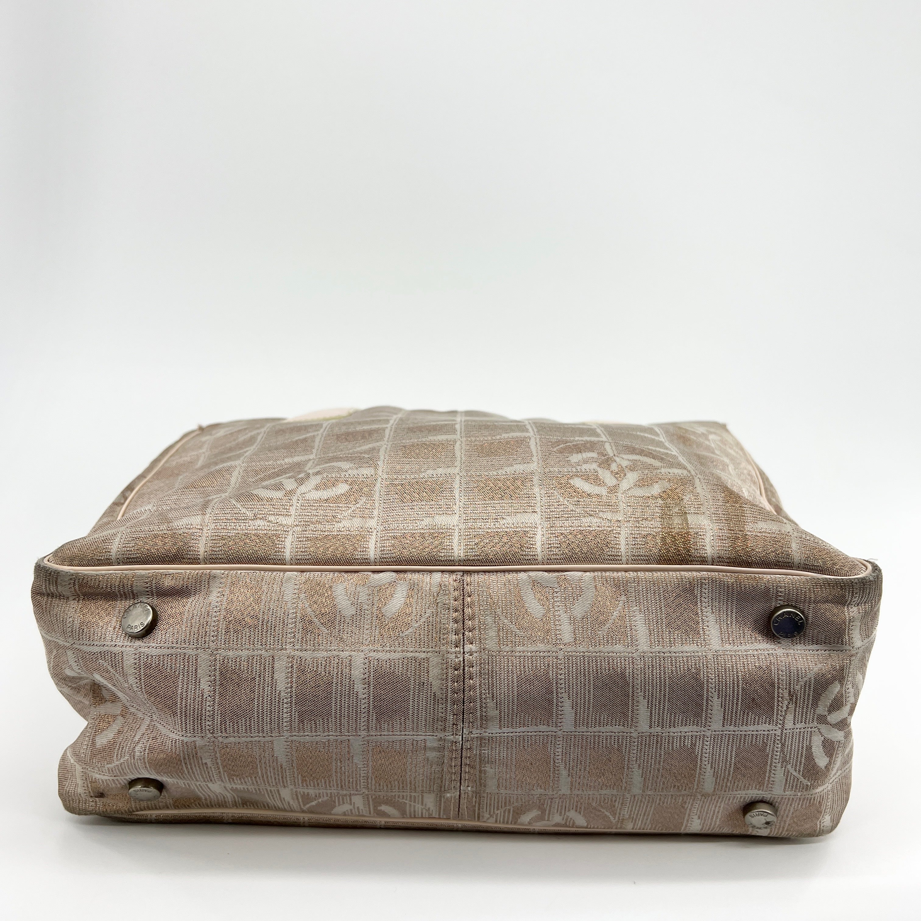 Travel Line Tote Small Metallic Beige - Vintage Luxuries