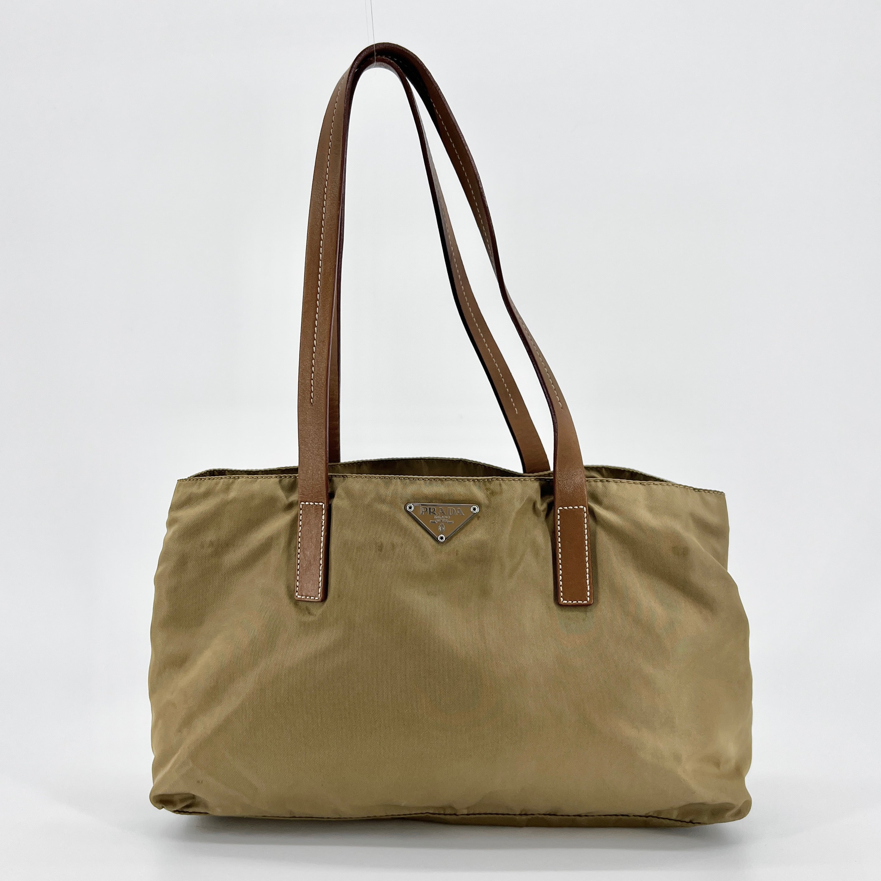 Nylon Tote Small Beige - Vintage Luxuries