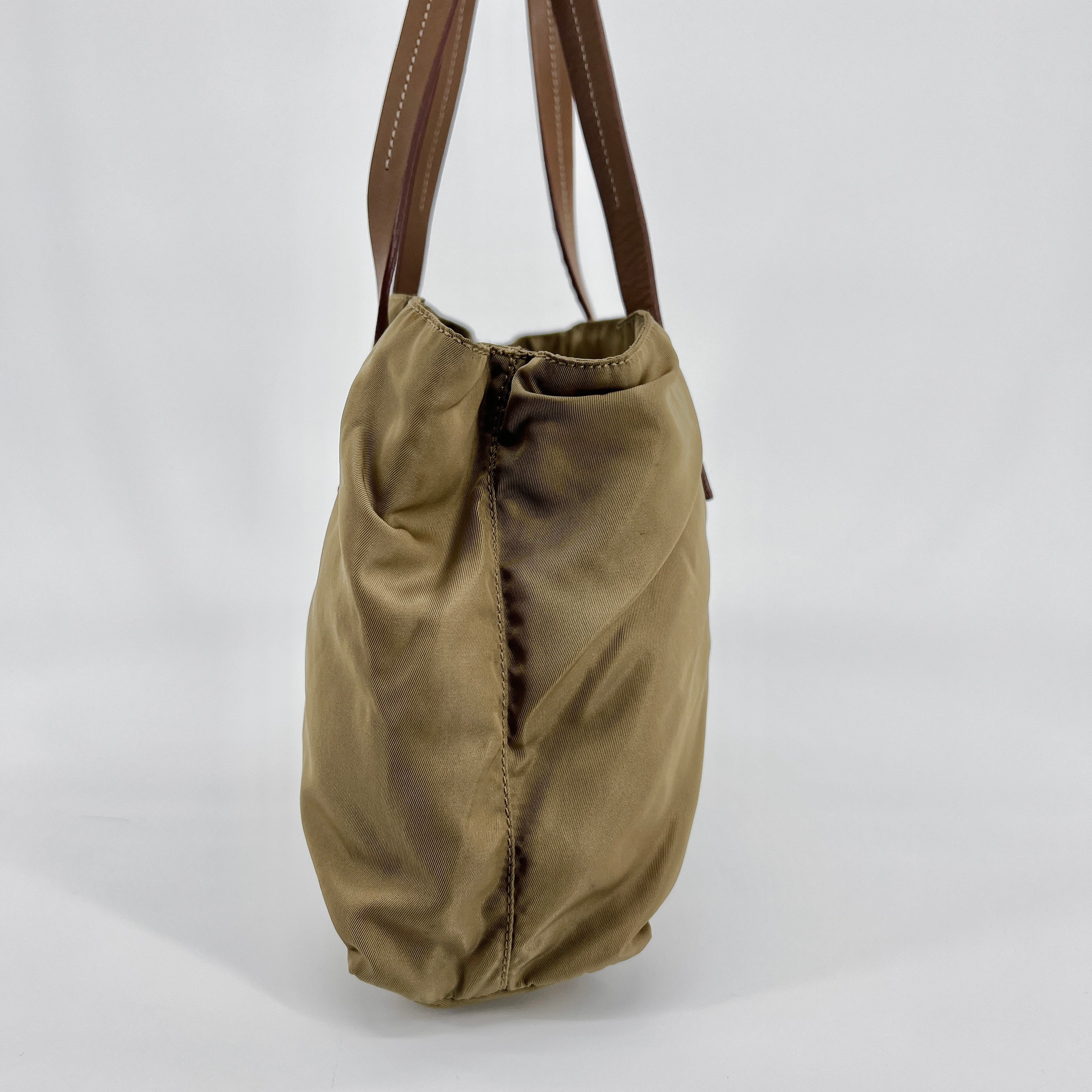 Nylon Tote Small Beige - Vintage Luxuries