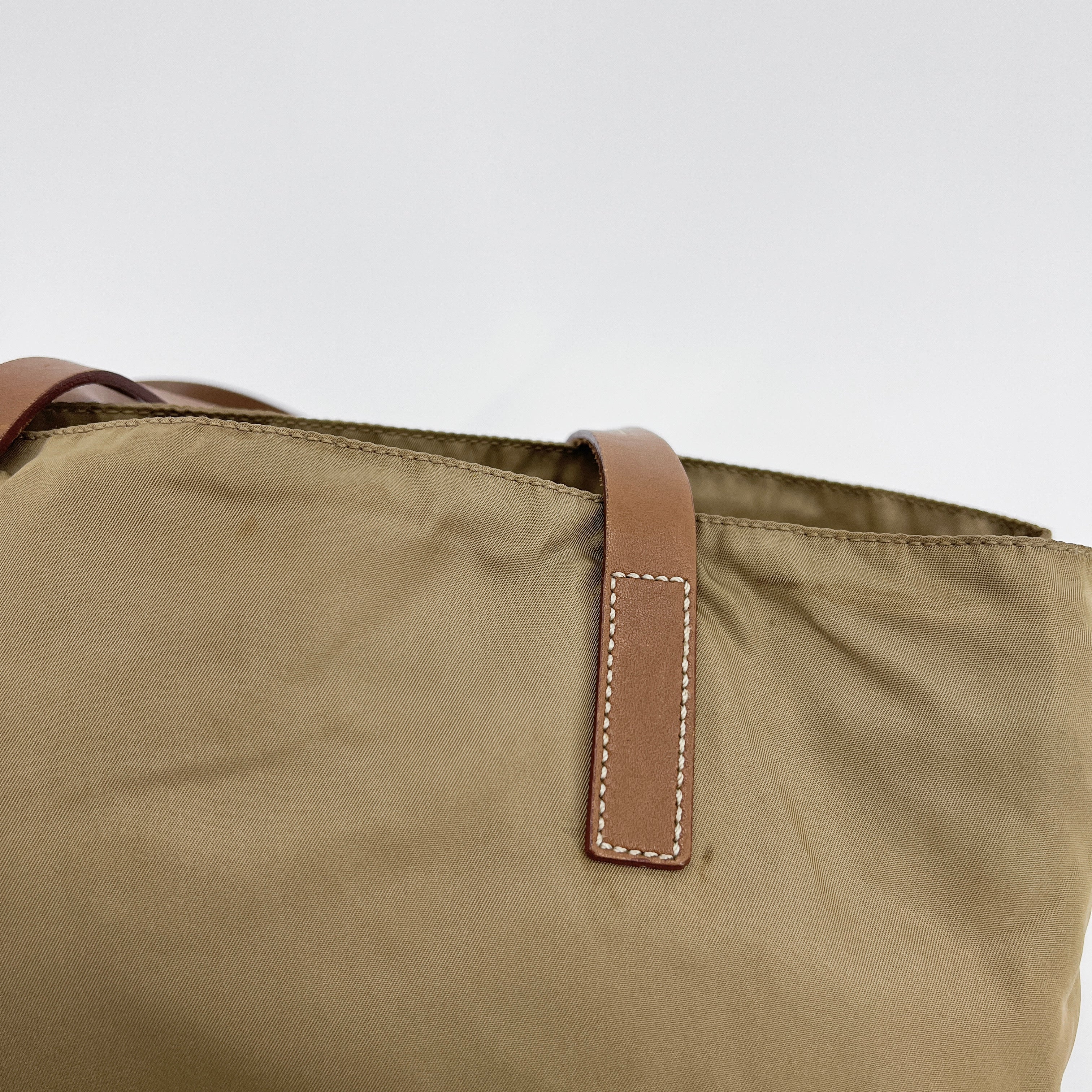 Nylon Tote Small Beige - Vintage Luxuries