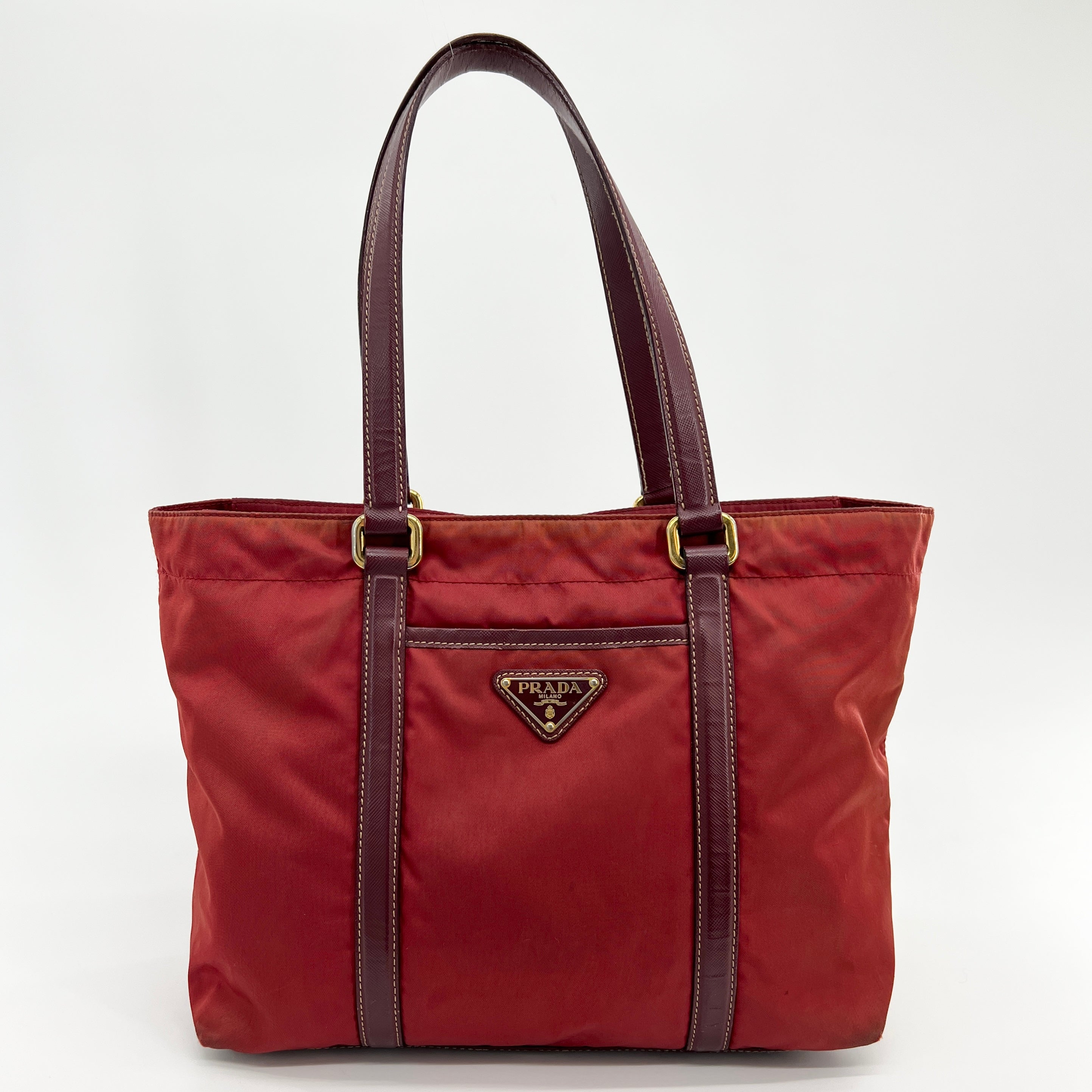 Nylon Tote Small Red - Vintage Luxuries