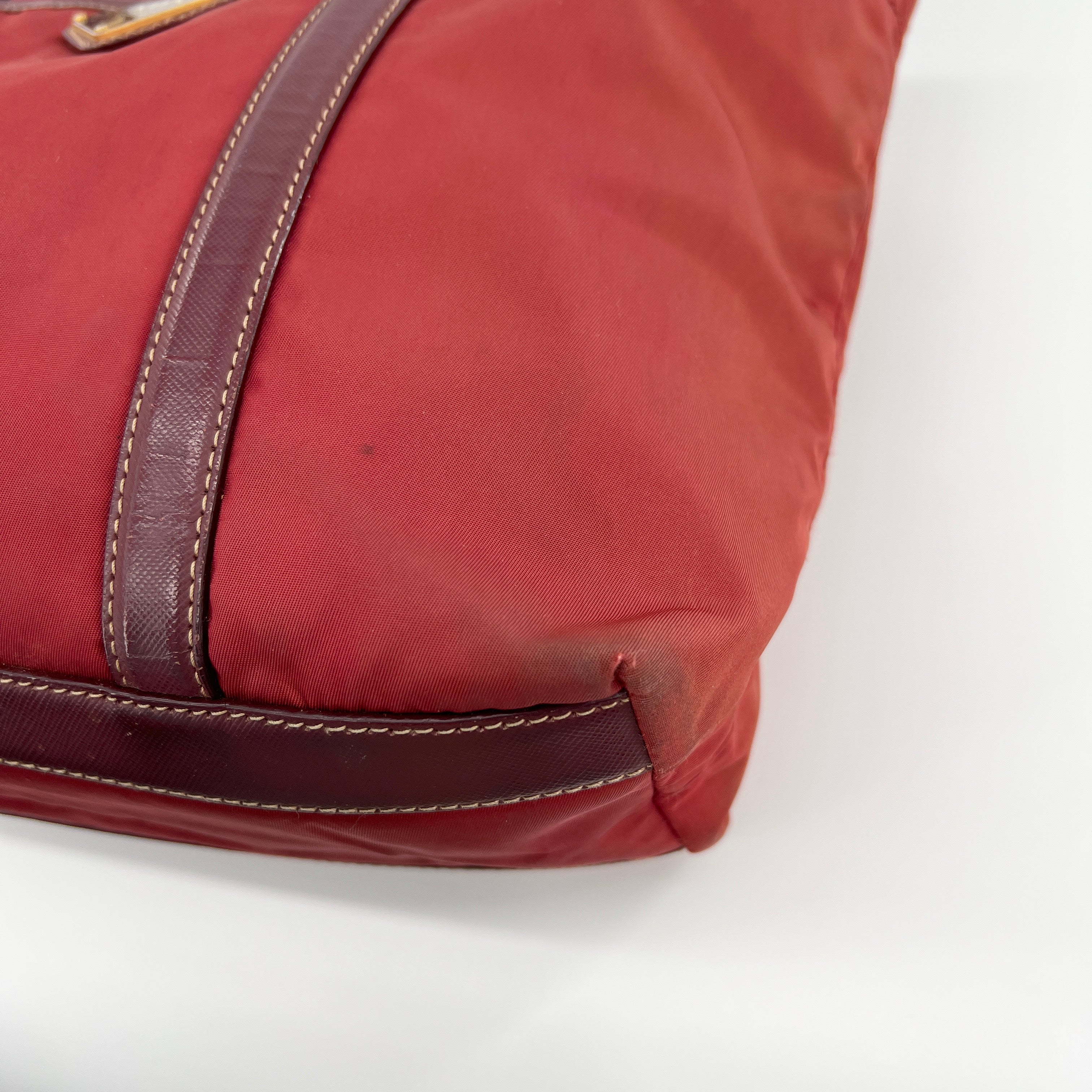 Nylon Tote Small Red - Vintage Luxuries