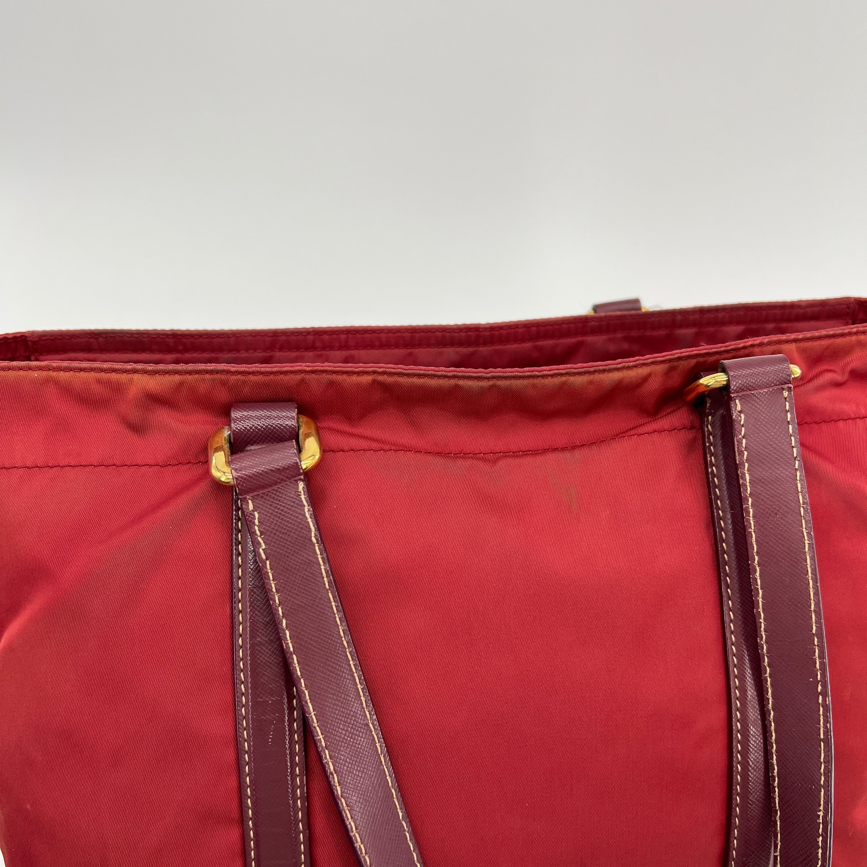 Nylon Tote Small Red - Vintage Luxuries