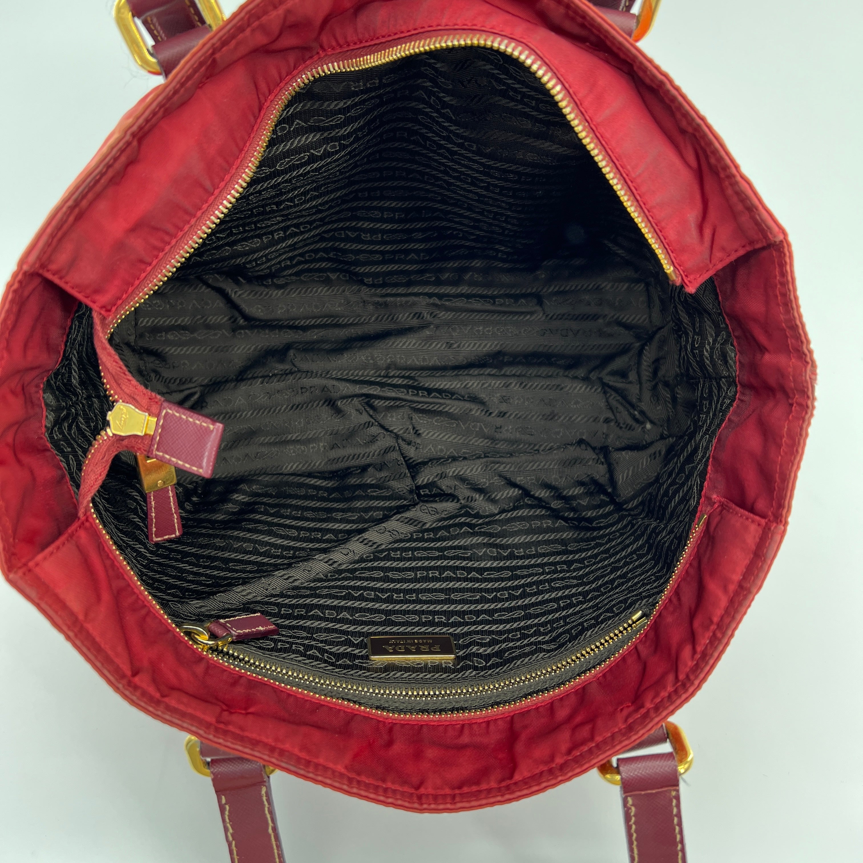 Nylon Tote Small Red - Vintage Luxuries