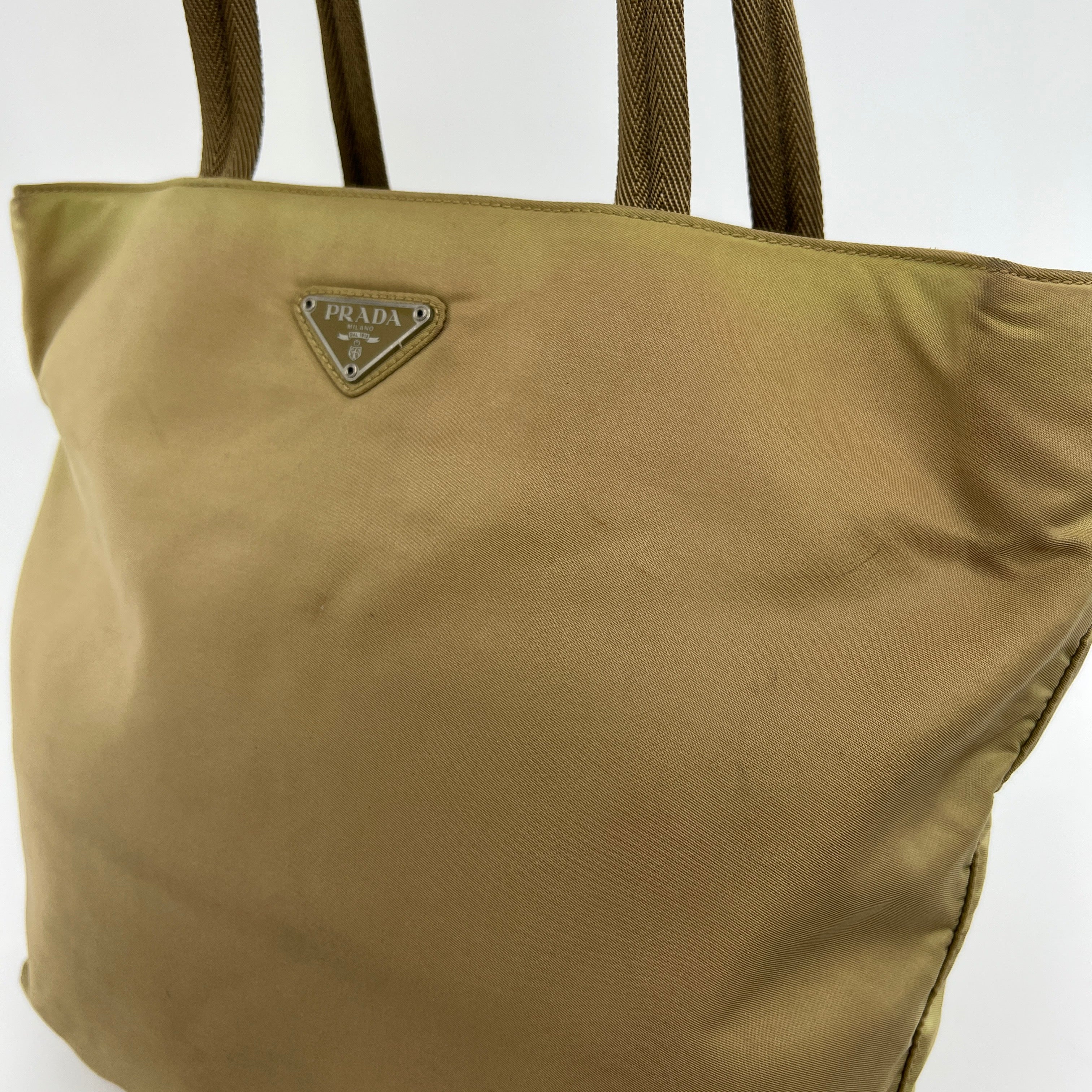 Nylon Tote Beige - Vintage Luxuries