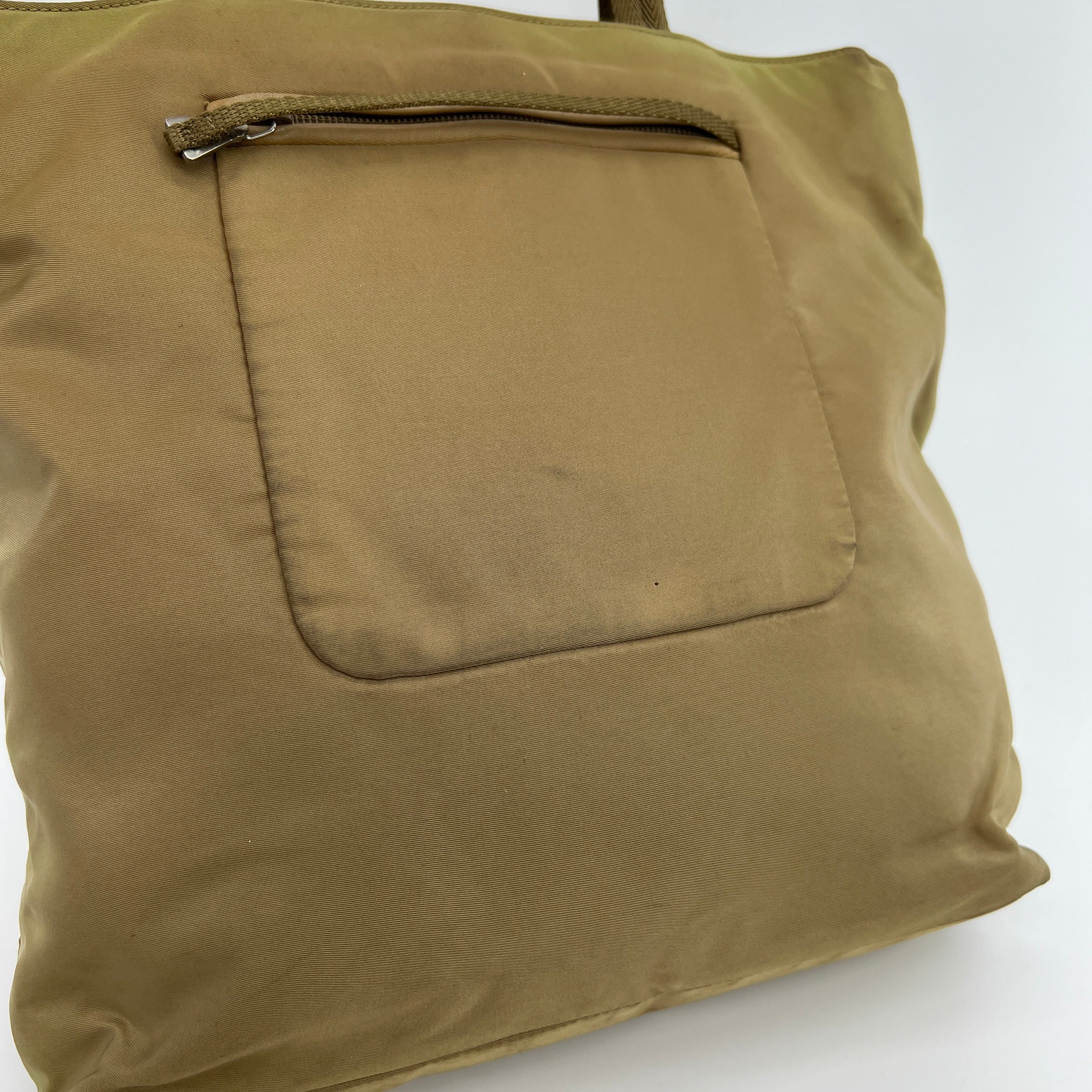 Nylon Tote Beige - Vintage Luxuries