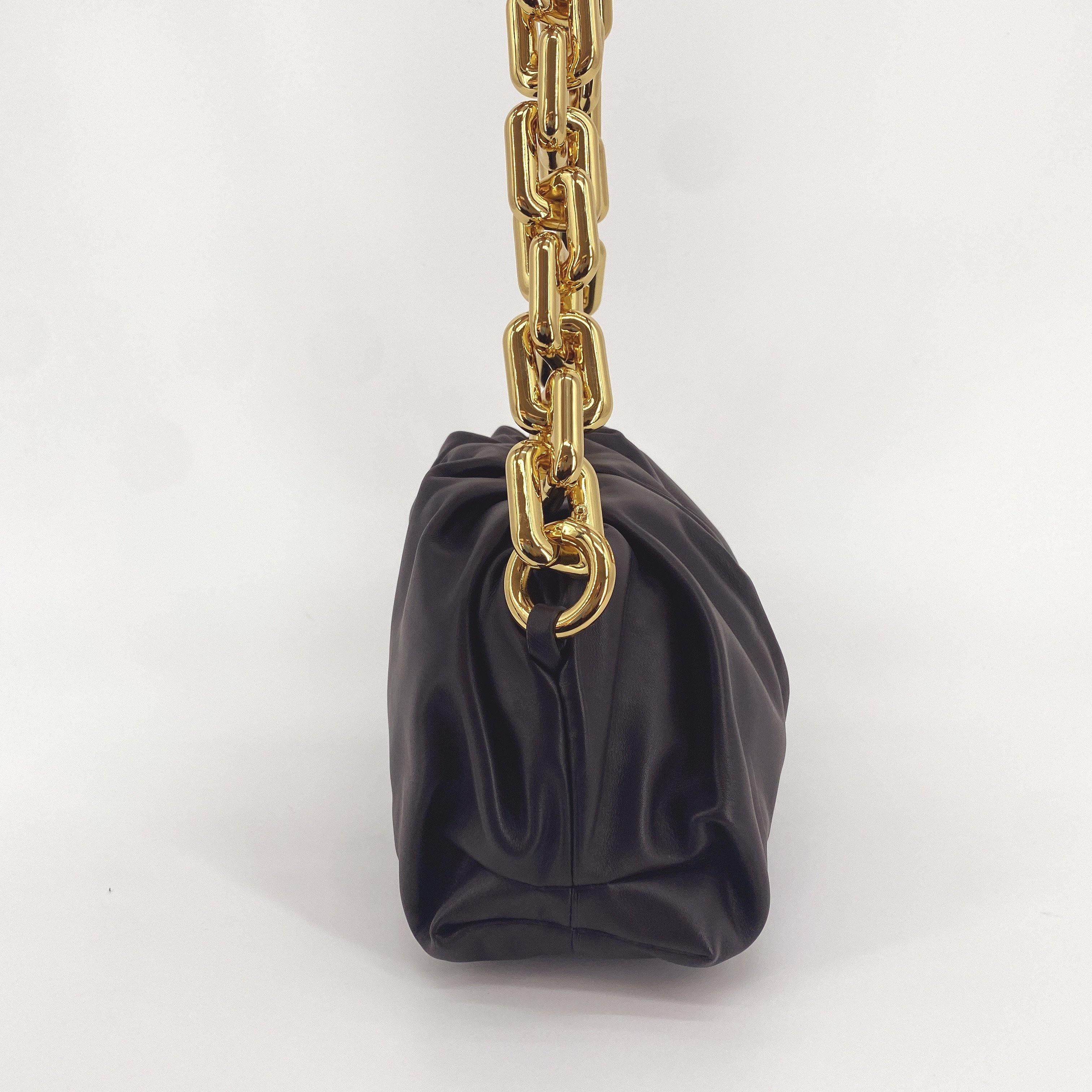 Chain Pouch Shoulder Bag Brown - Vintage Luxuries