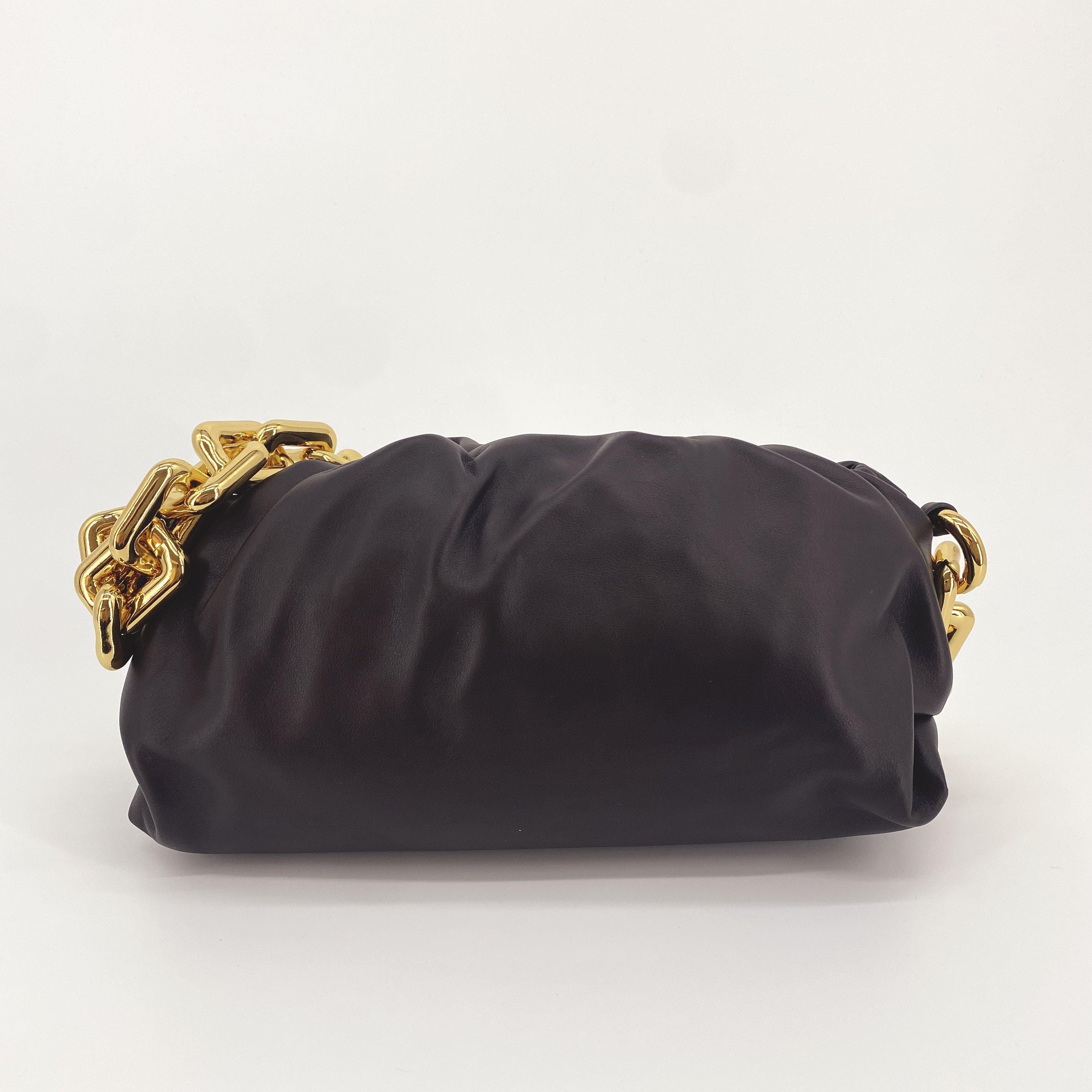 Chain Pouch Shoulder Bag Brown - Vintage Luxuries