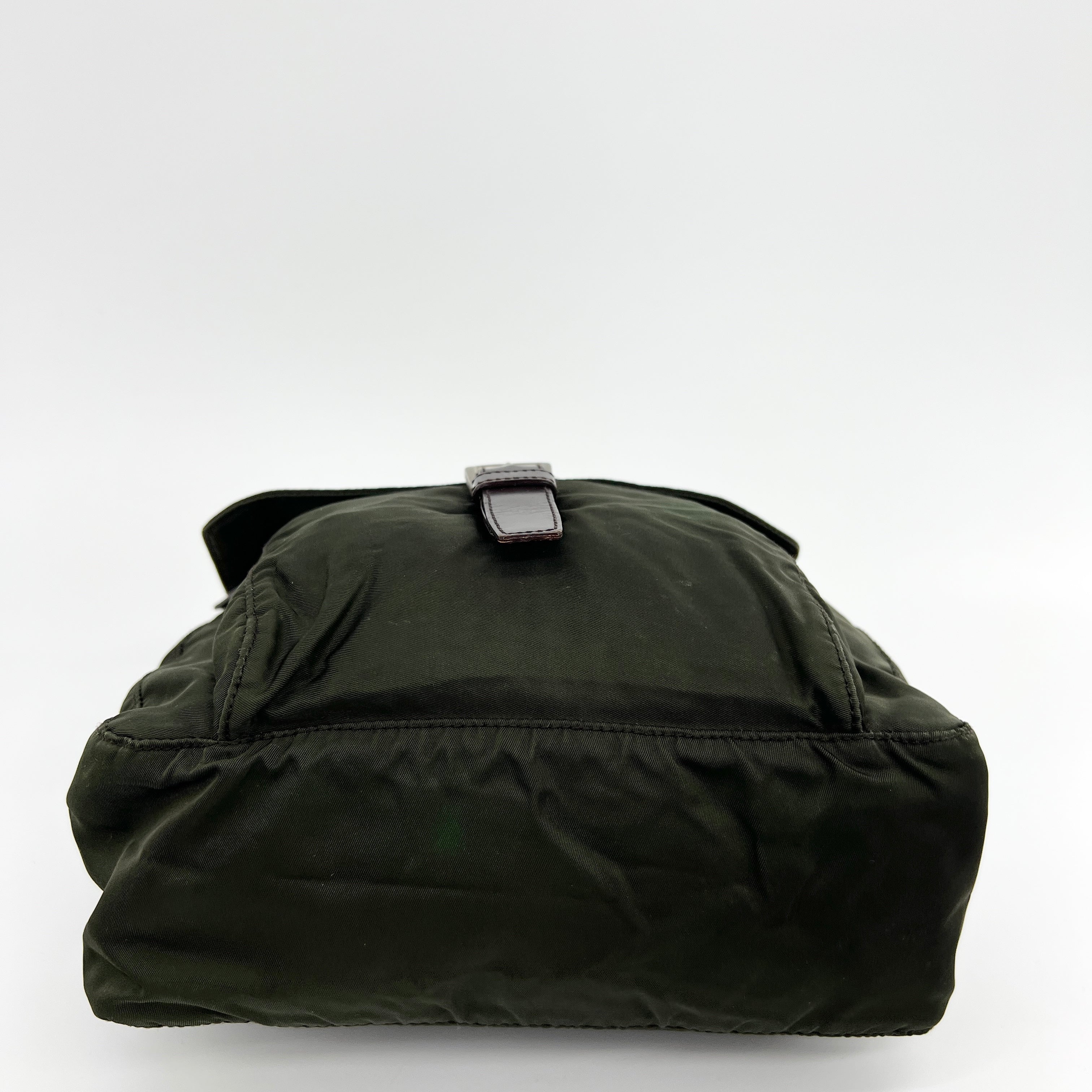 Nylon Messenger Small Crossbody Green - Vintage Luxuries