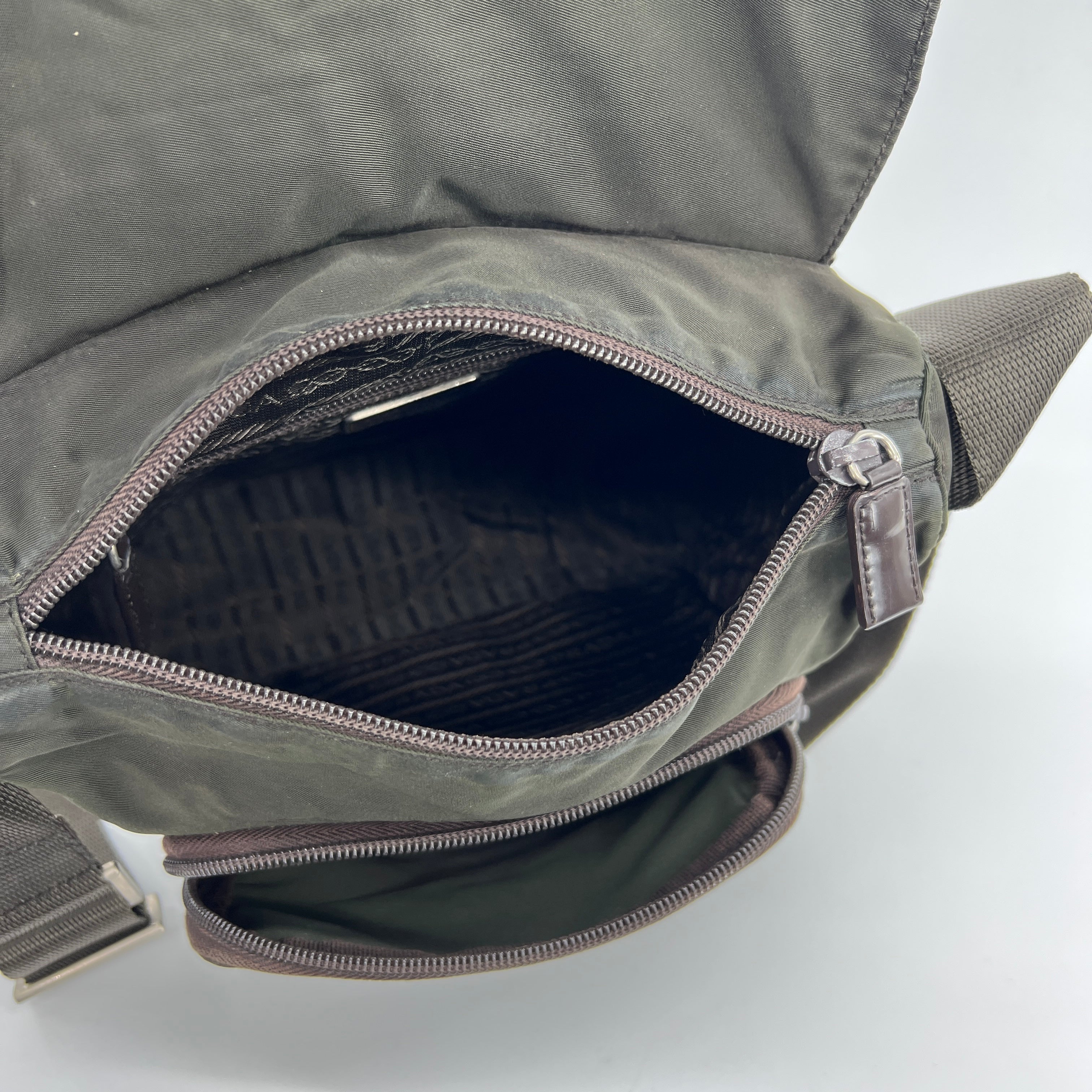 Nylon Messenger Small Crossbody Green - Vintage Luxuries