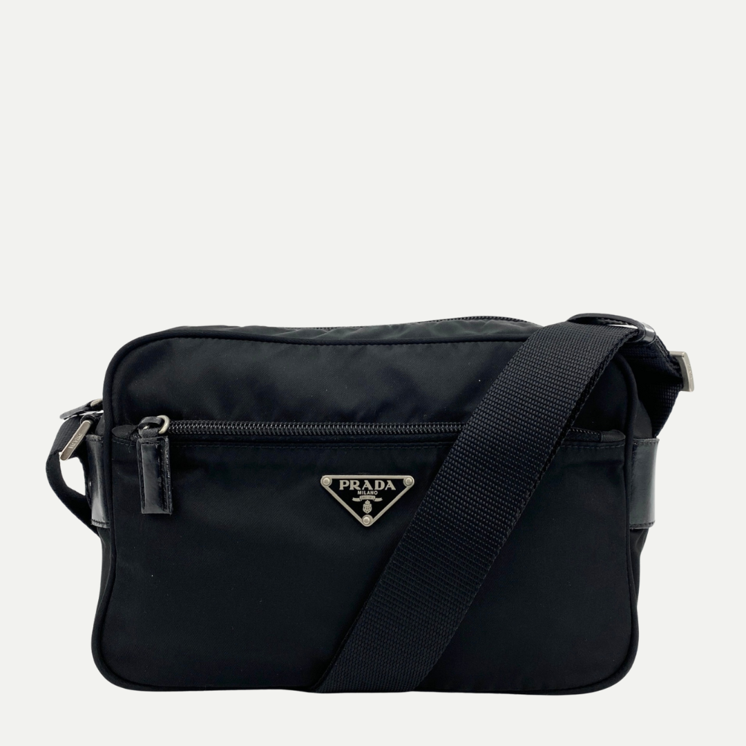 Nylon Camera Crossbody Small Black - Vintage Luxuries