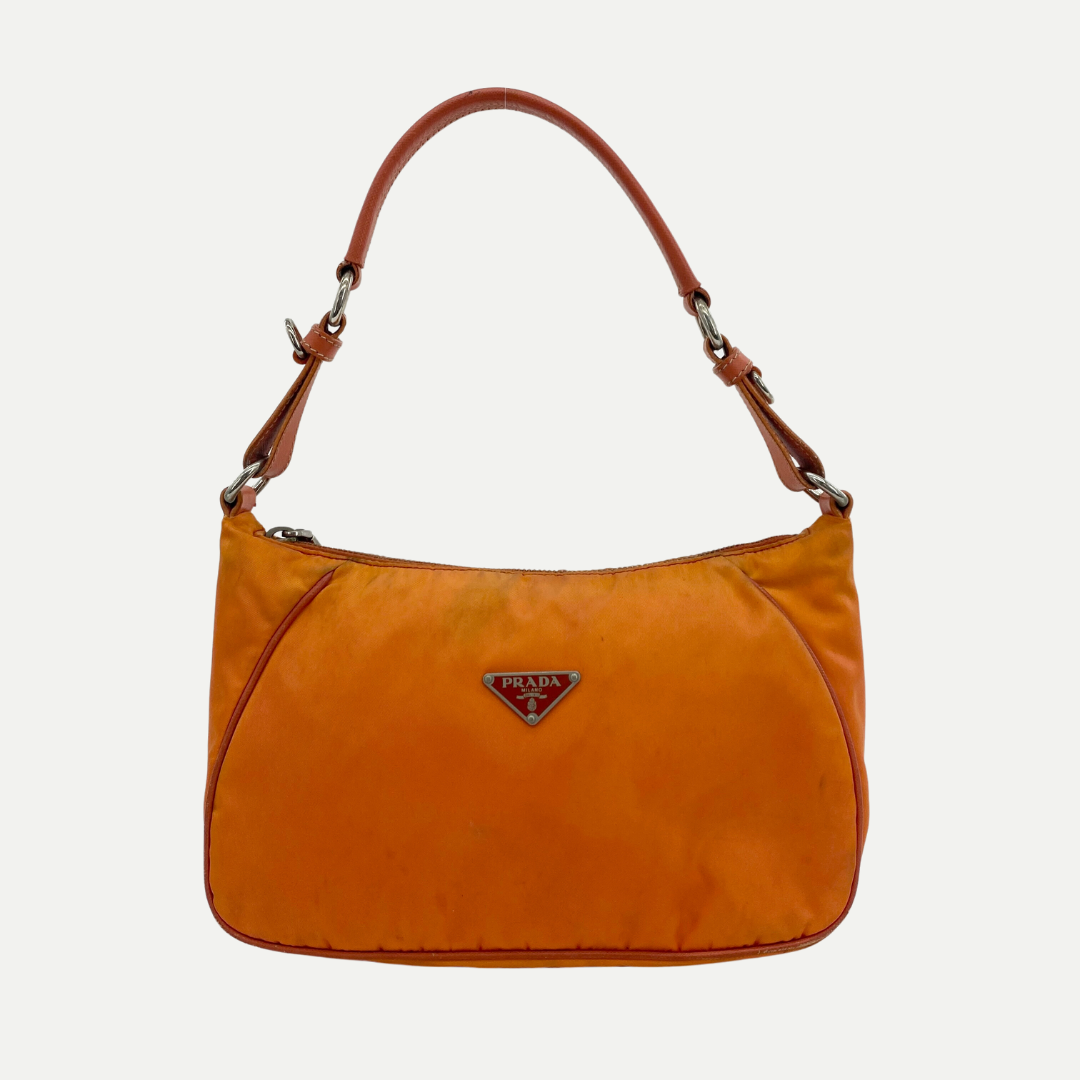 Nylon Shoulder Bag Orange - Vintage Luxuries