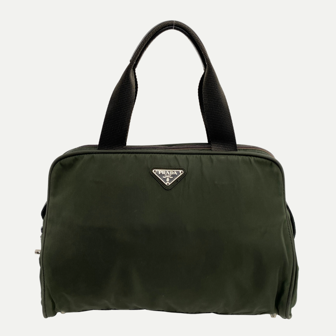 Nylon Laptop Handbag Green - Vintage Luxuries